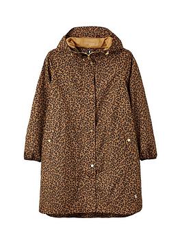 Joules Waybridge Print Waterproof Raincoat - Leopard | very.co.uk