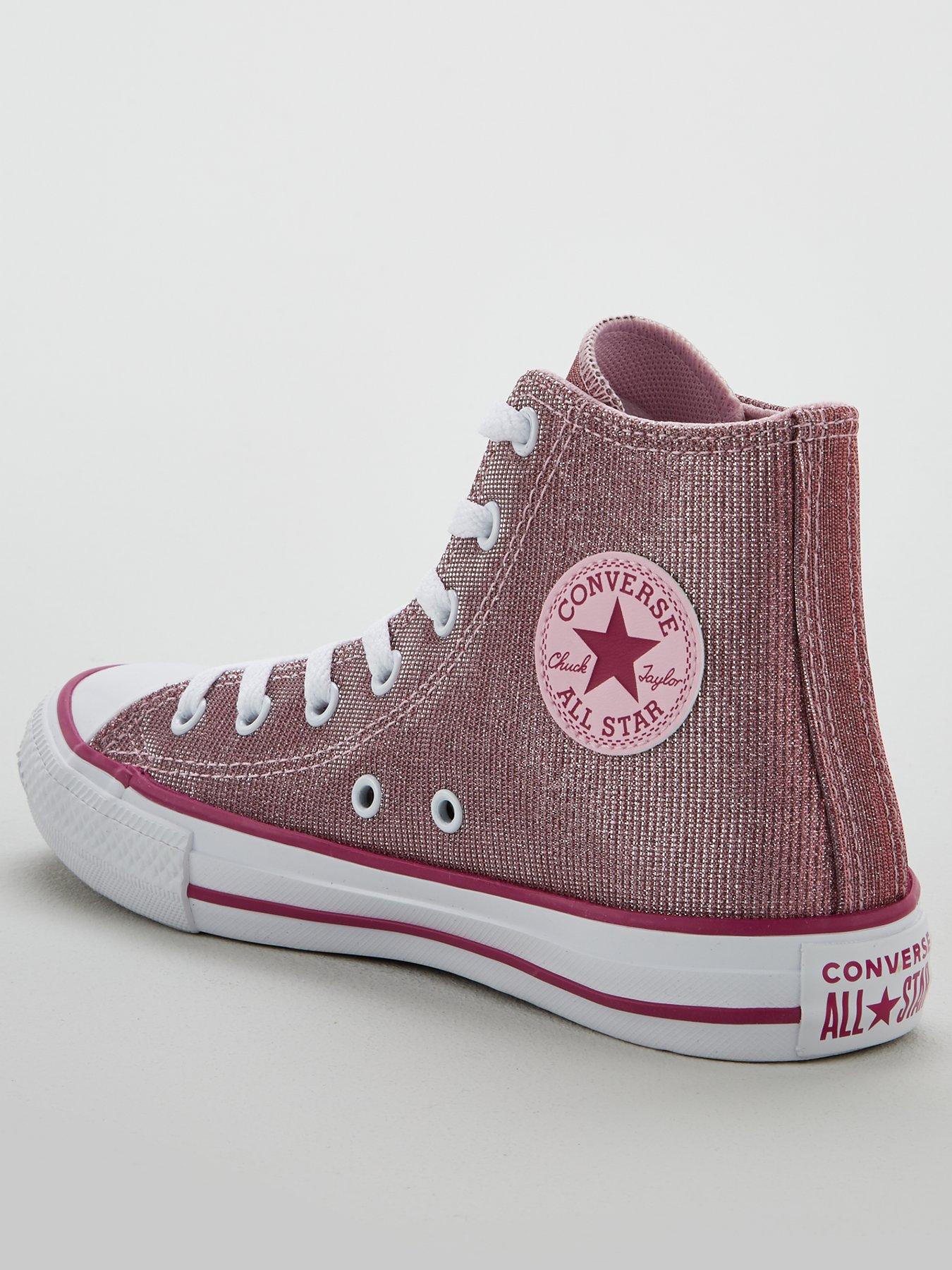 pink glitter converse junior