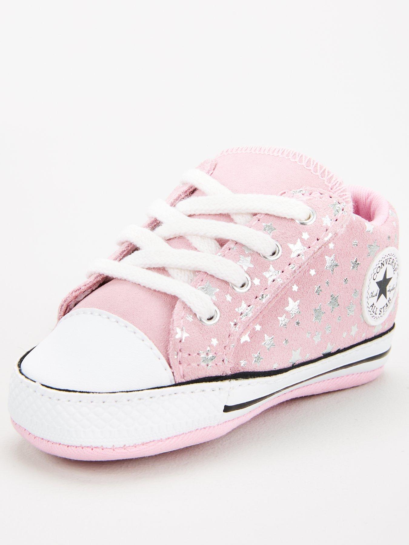 pink and silver converse