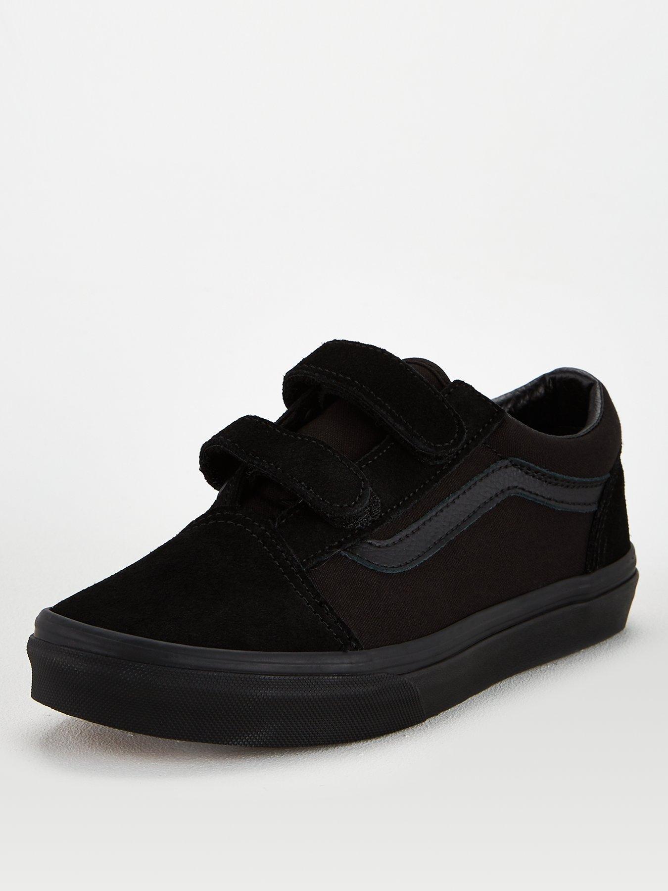 vans black old skool trainers junior