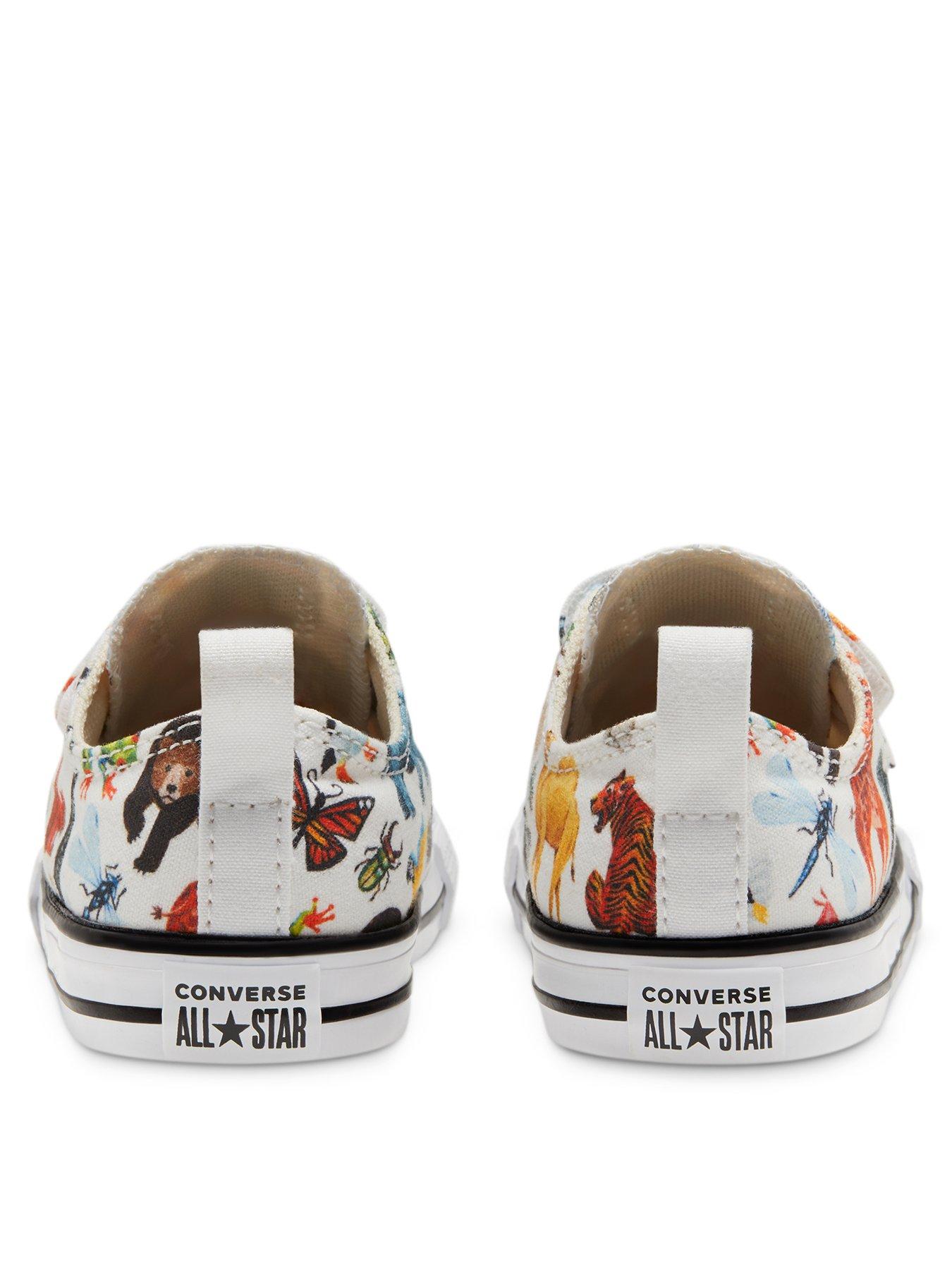 converse ctas ox 2v science class animal print infant trainer