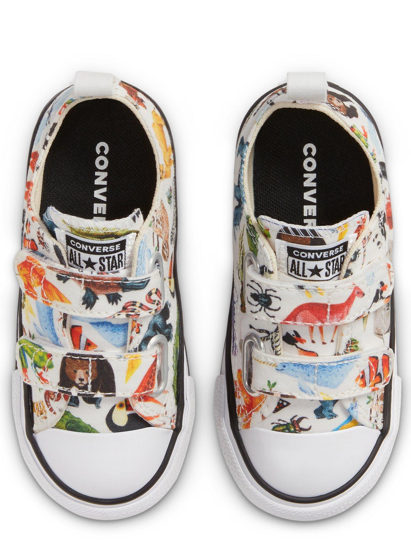 converse ctas ox 2v science class animal print infant trainer