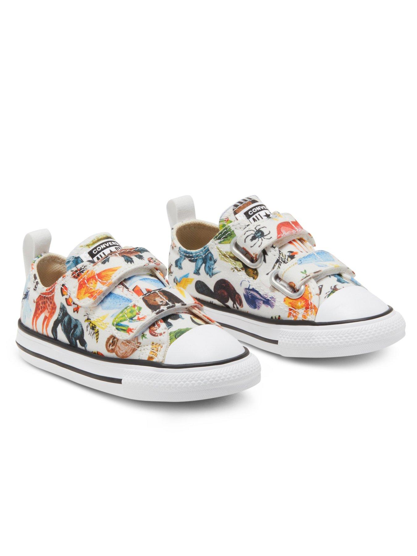 converse ctas ox 2v science class animal print infant trainer