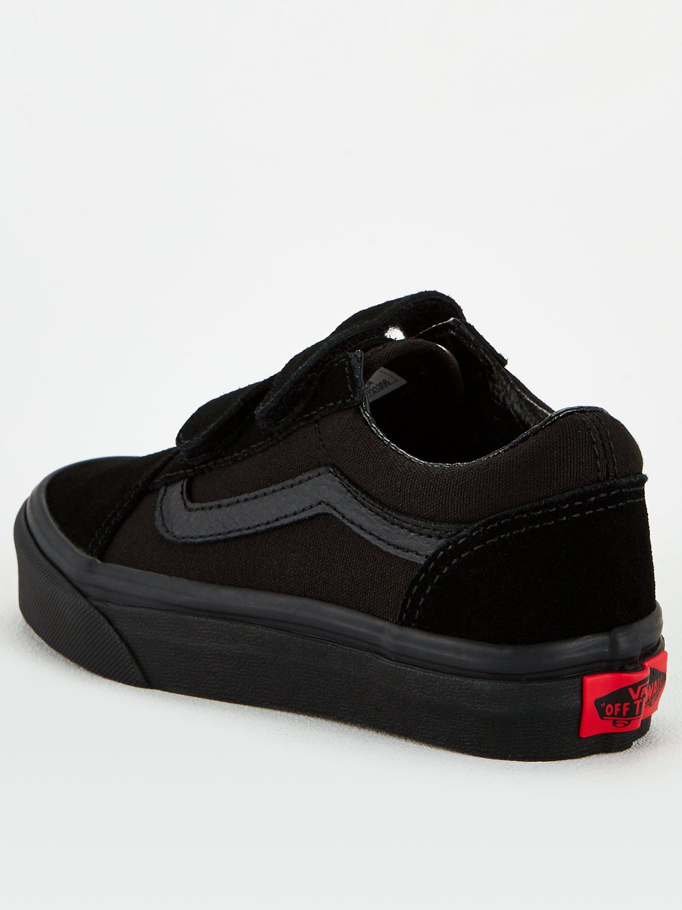 Childrens black velcro vans hotsell