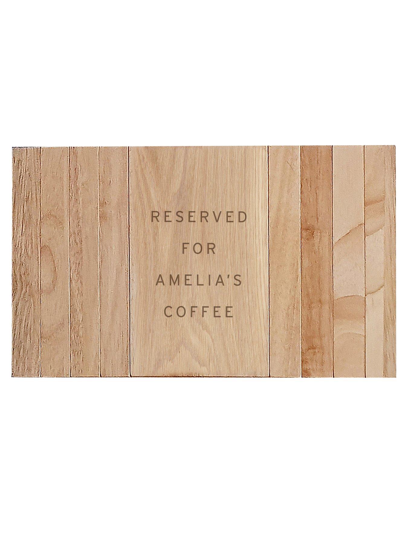 Image 5 of 5 of The Personalised Memento Company Personalised 'Reserved For' Wooden Sofa Tray