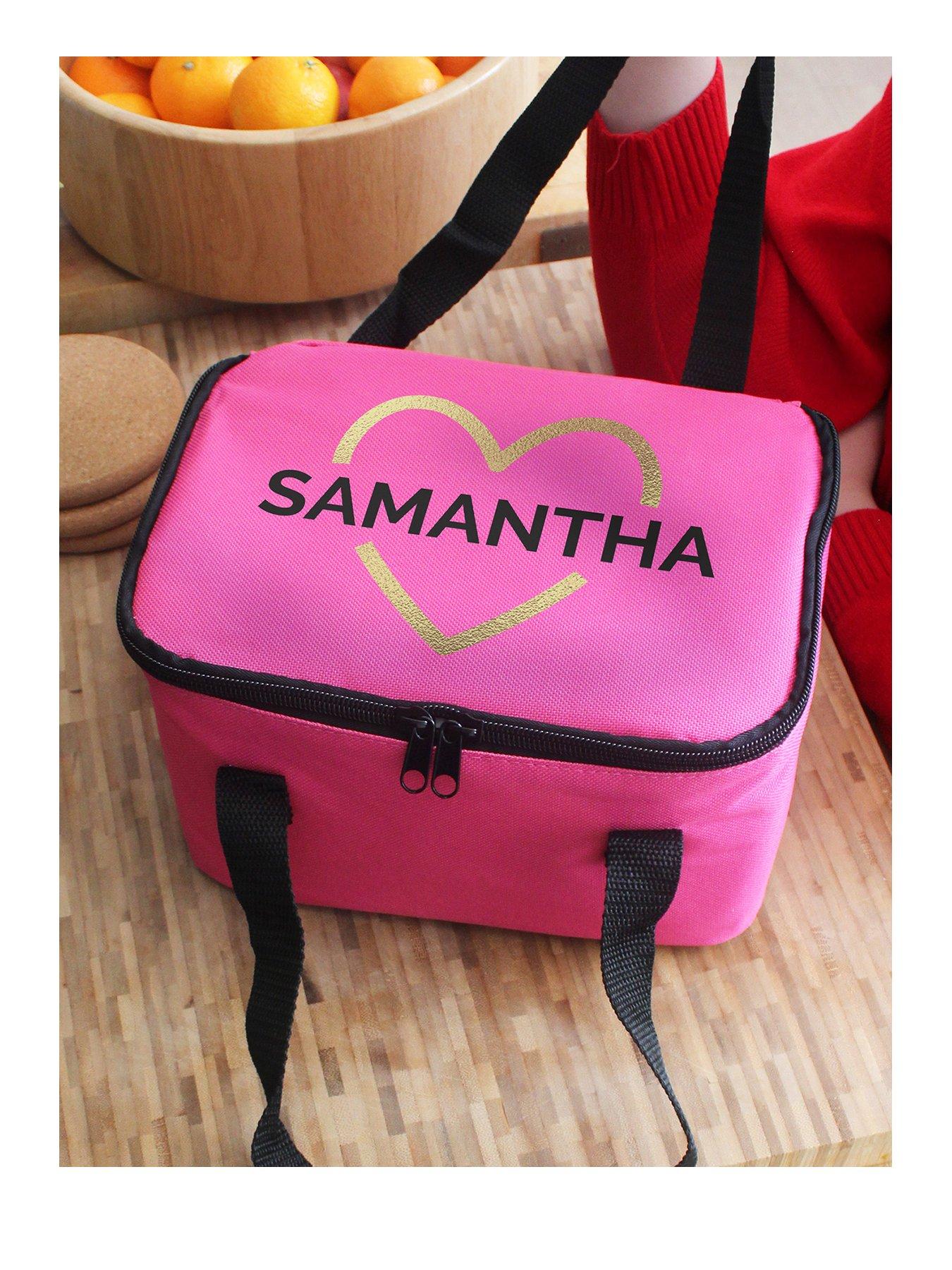 The Personalised Memento Company Personalised Gold Heart Lunch Bag