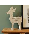 Image thumbnail 3 of 5 of The Personalised Memento Company Personalised "My 1st Christmas 2023" Wooden Reindeer Decoration