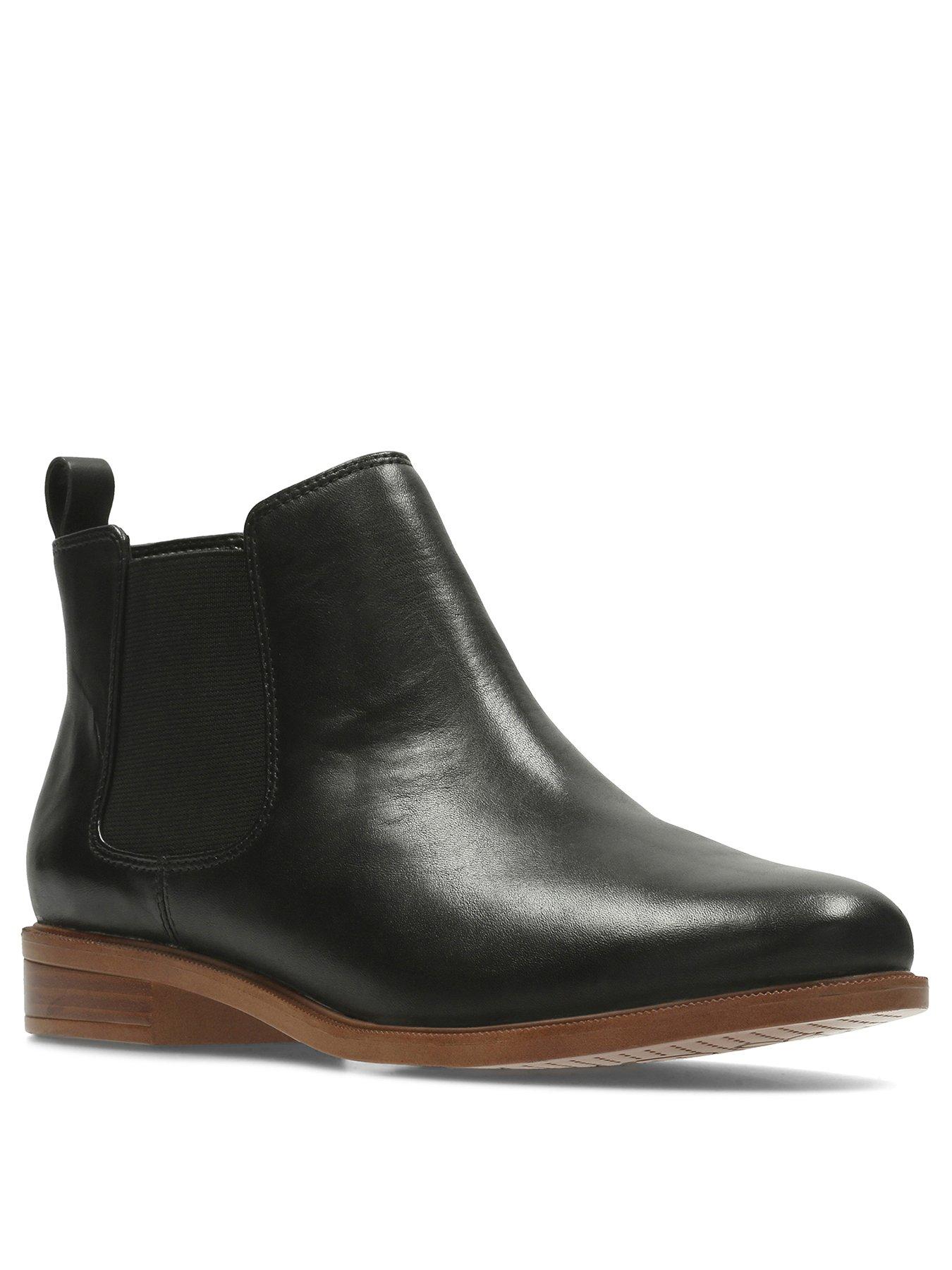 clarks leather ankle boots