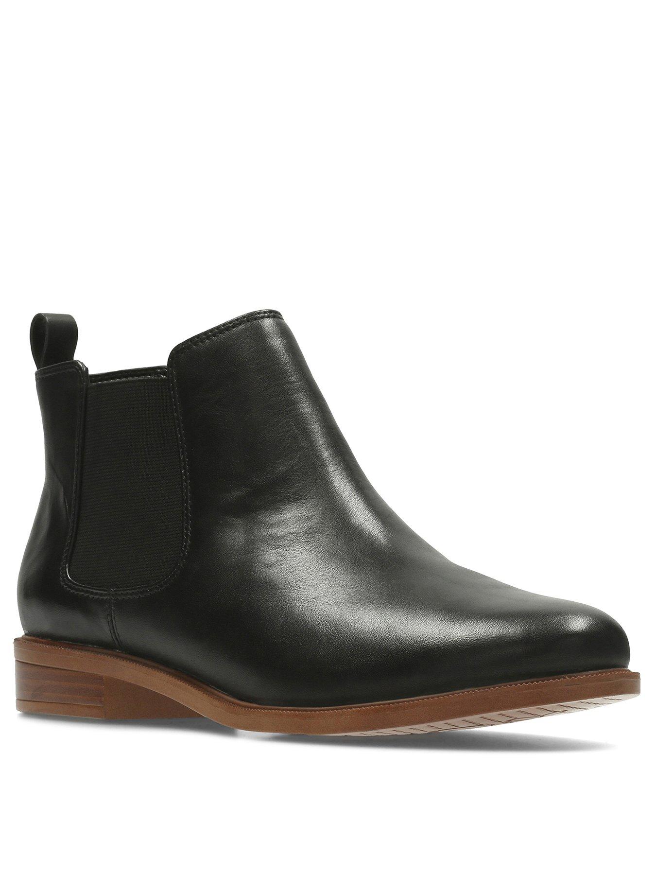 clarks wide fit black ankle boots