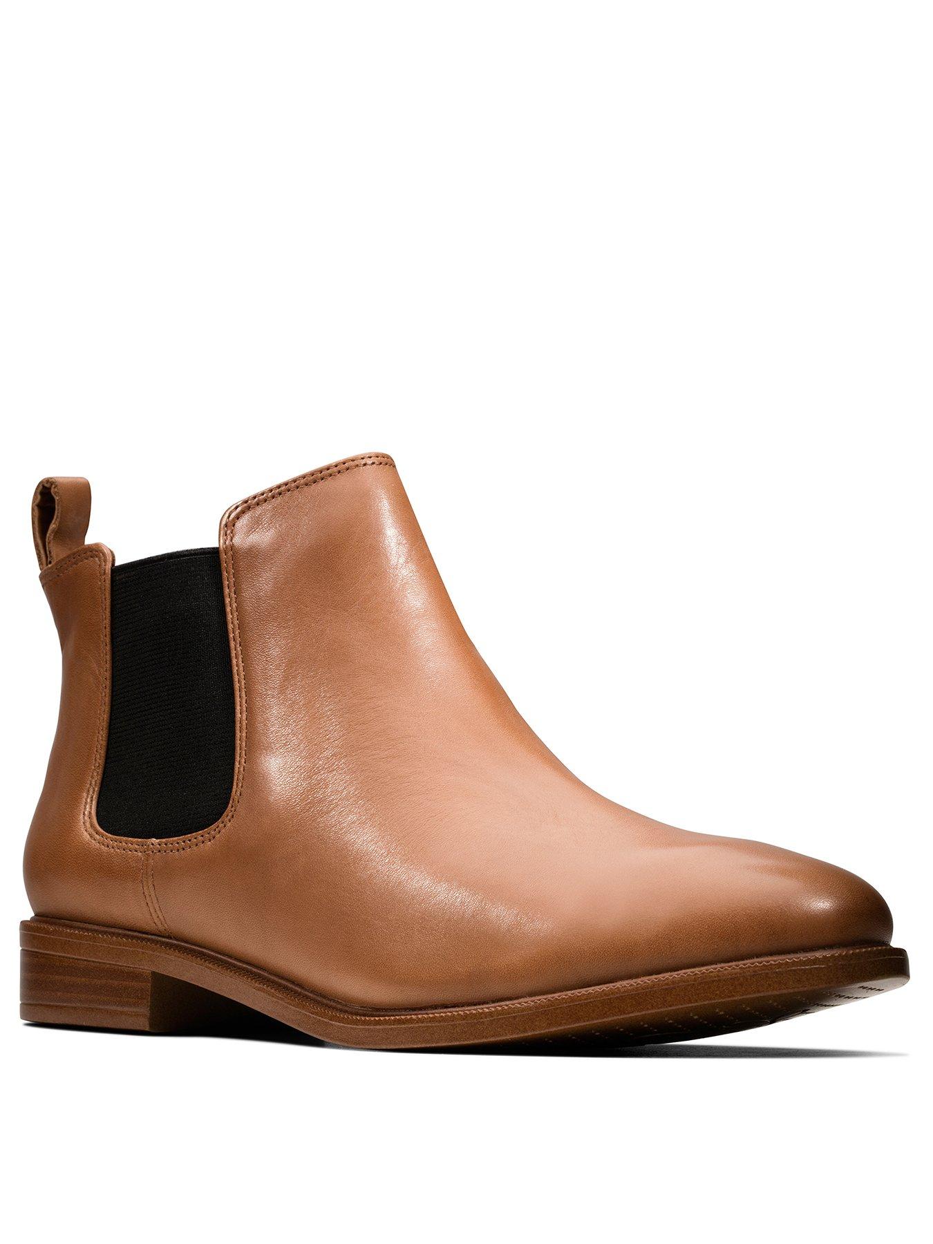 clarks tan chelsea boots