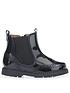  image of start-rite-girlsnbspchelseanbsppatent-leathernbsppull-on-zip-up-boots-black