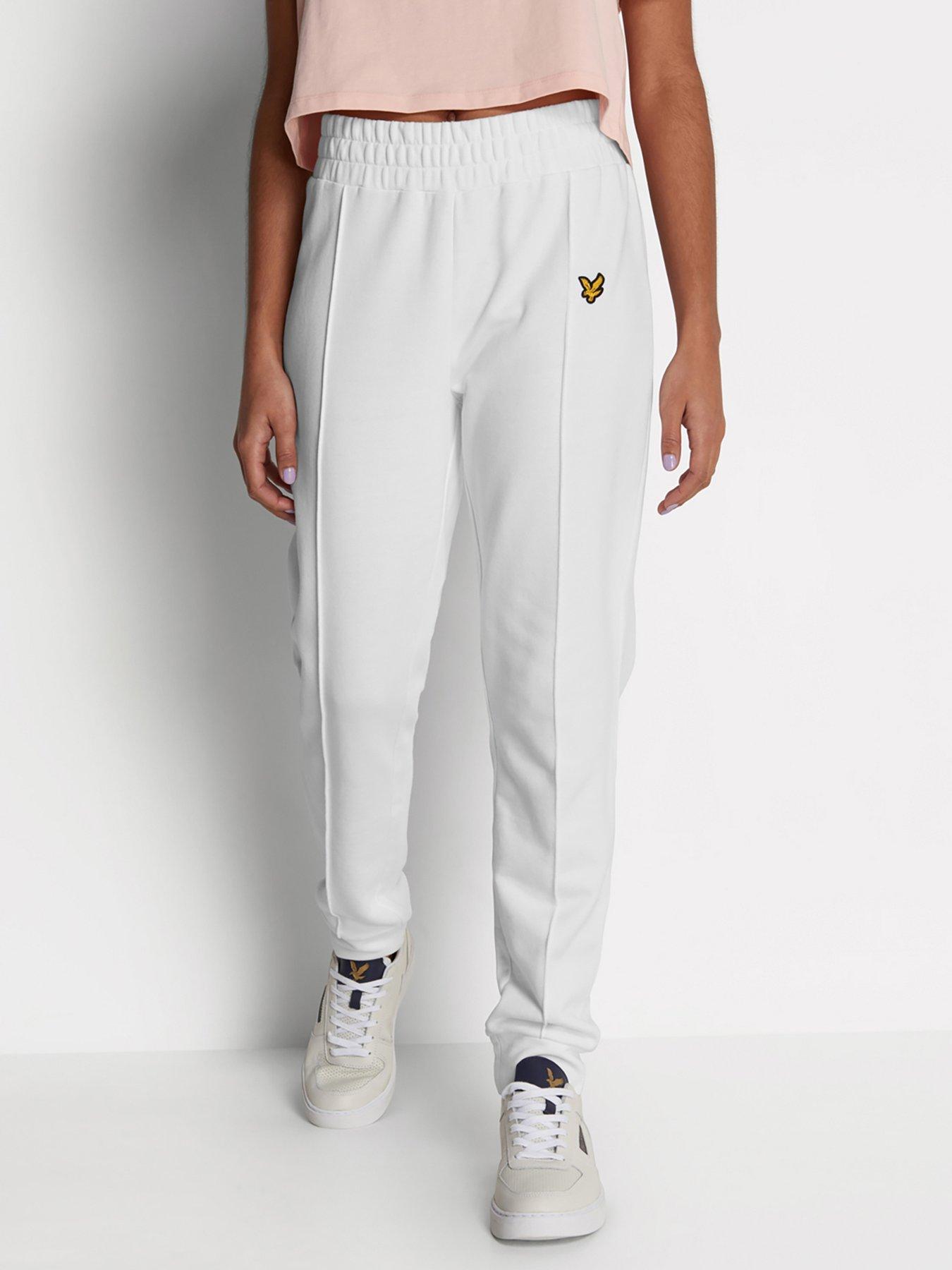 white jogging bottoms