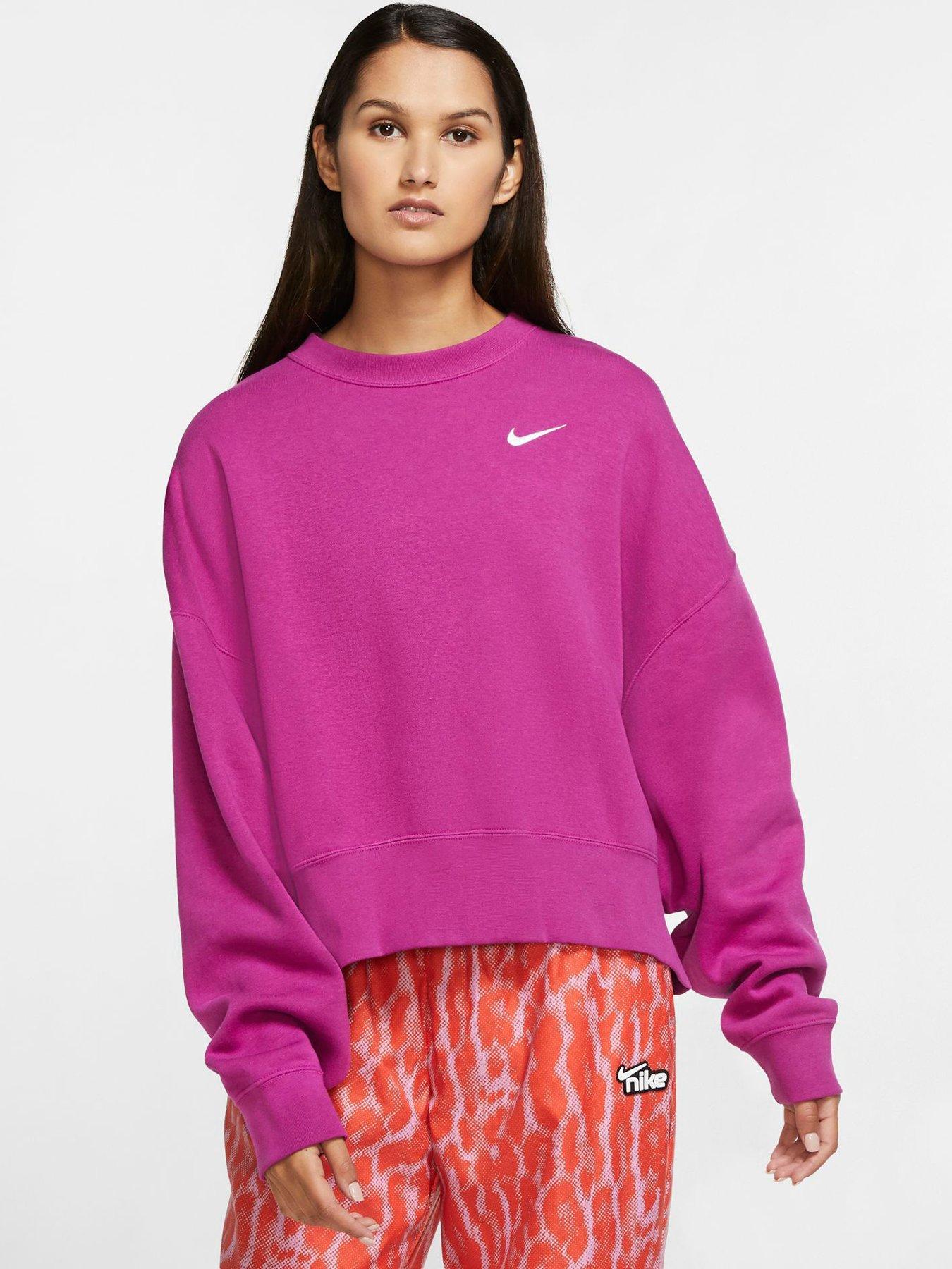 Nike NSW Essential Trend Sweatshirt - Cerise | very.co.uk