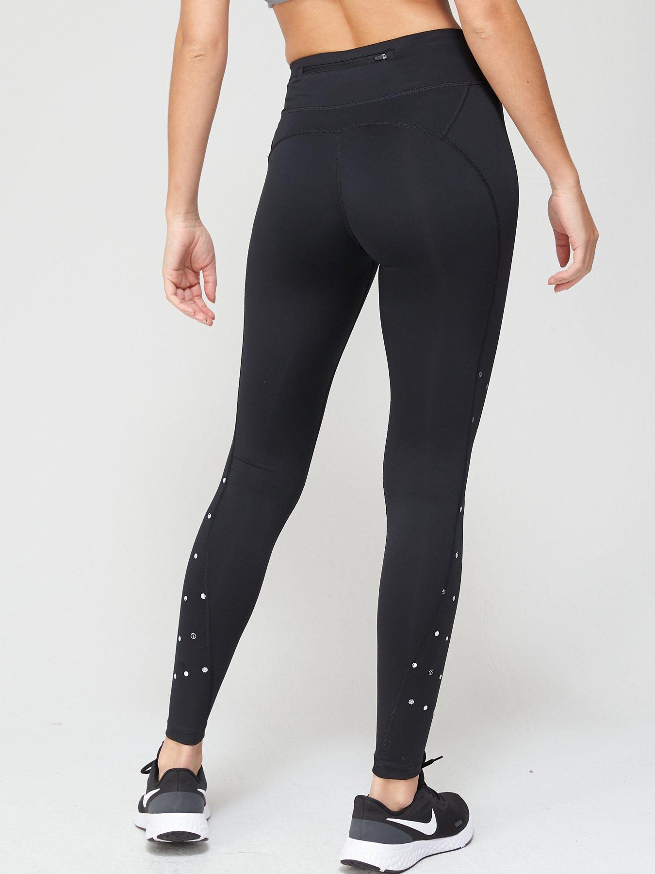 nike black runway fast leggings