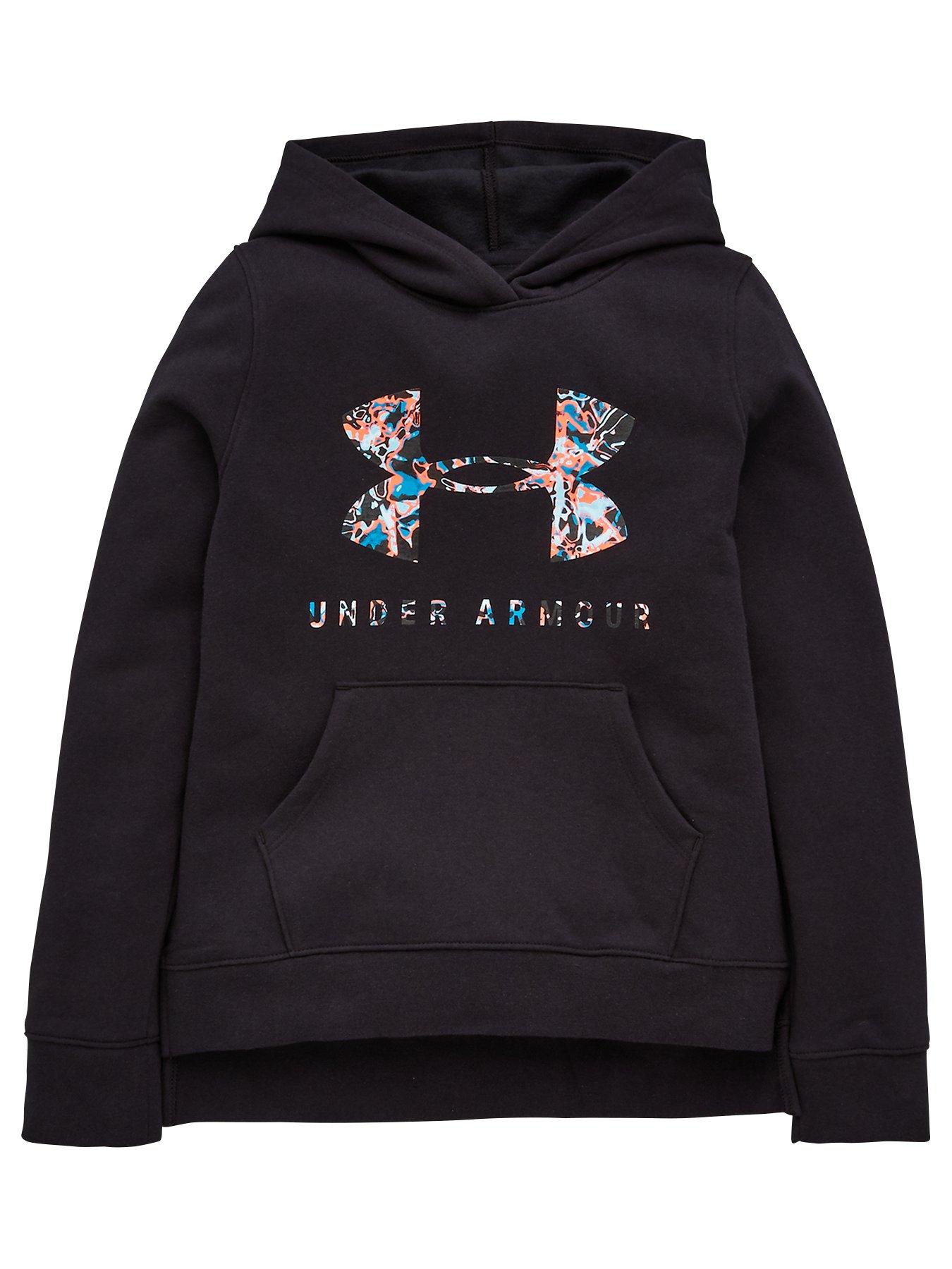 under armour hoodie kids silver