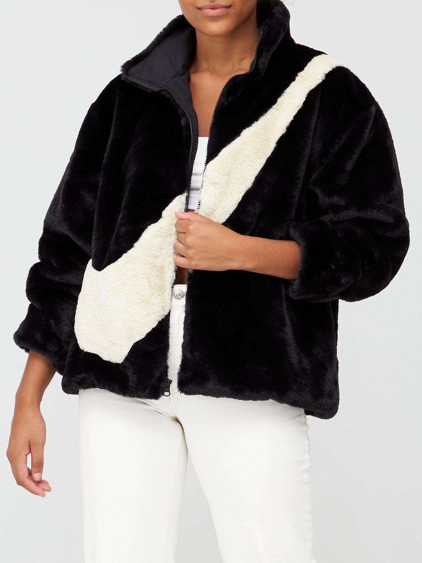 nike faux fur coat