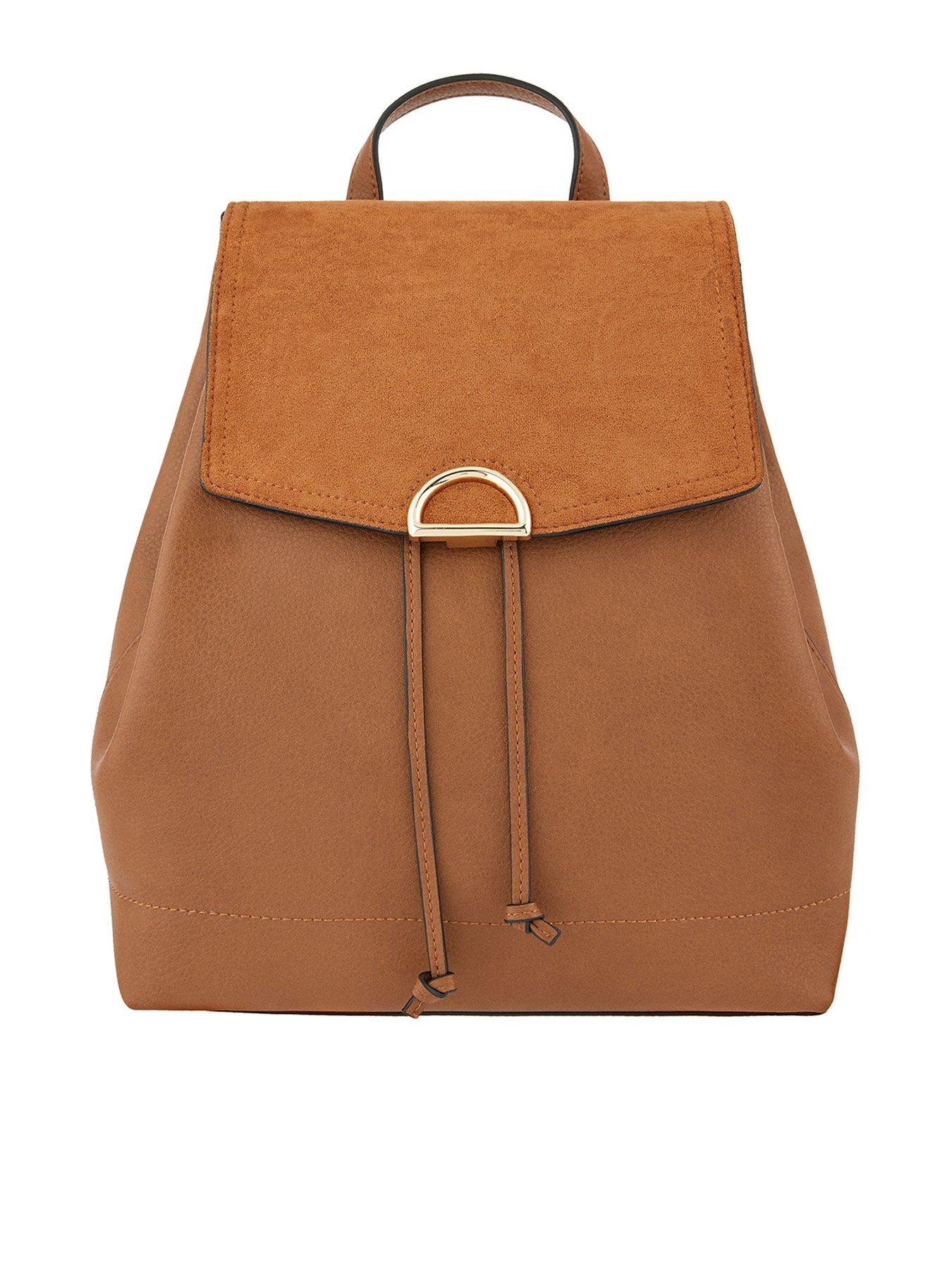 accessorize tan backpack