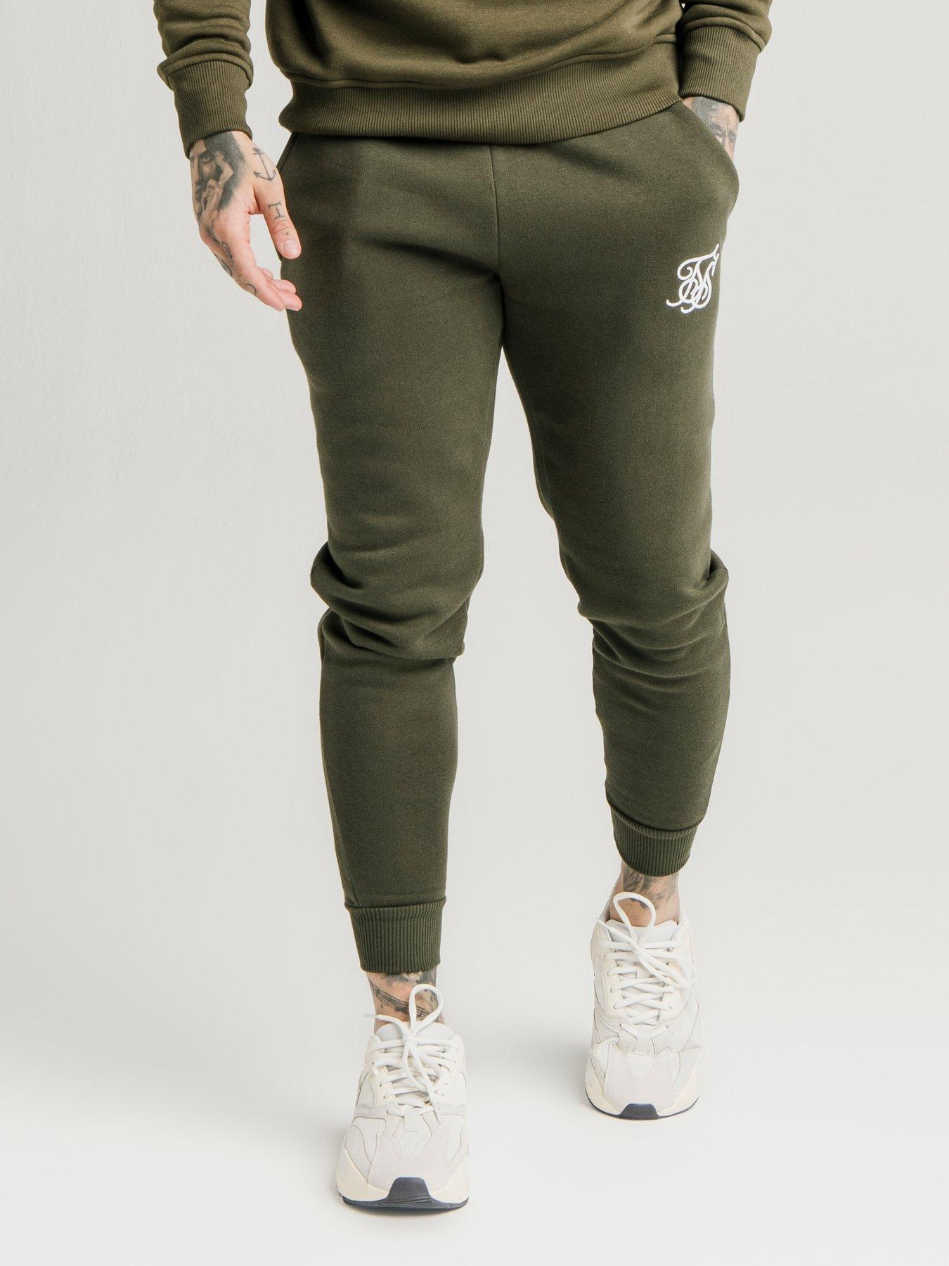 Sik Silk Muscle Fit Jogger - Khaki | very.co.uk