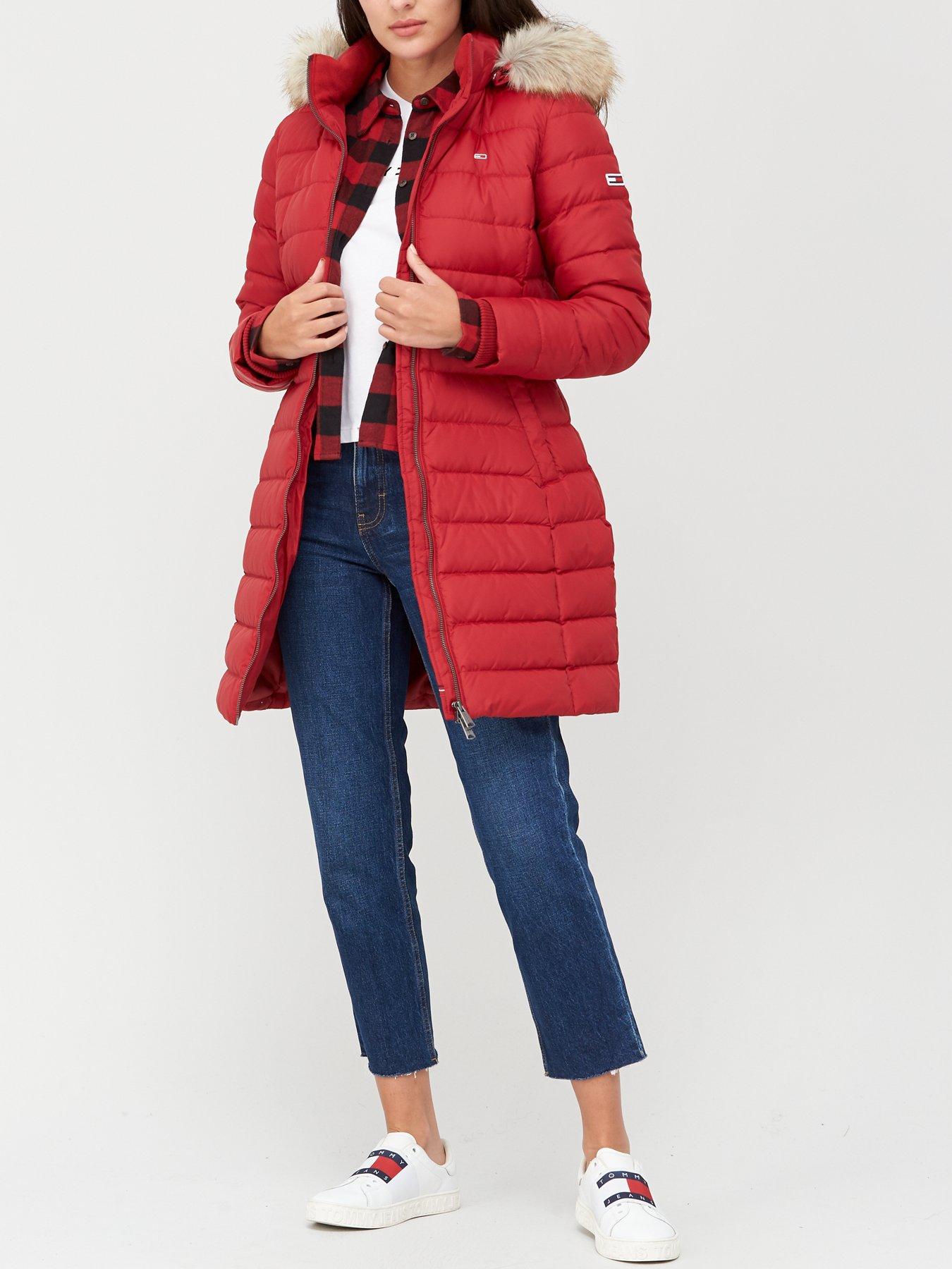 tommy jeans red coat