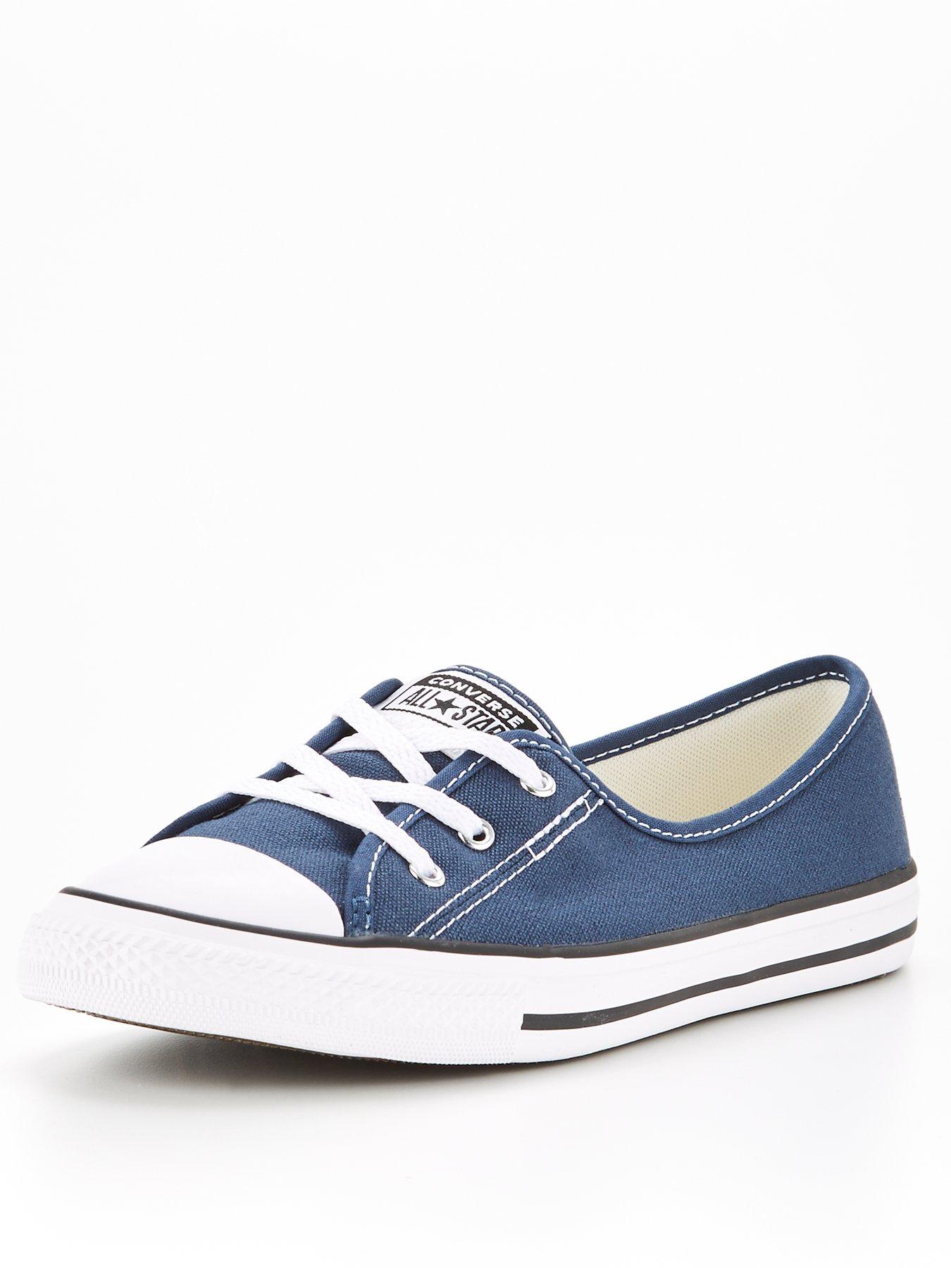 Parat udtale thespian Converse Chuck Taylor All Star Ballet Lace Pump - Navy | very.co.uk