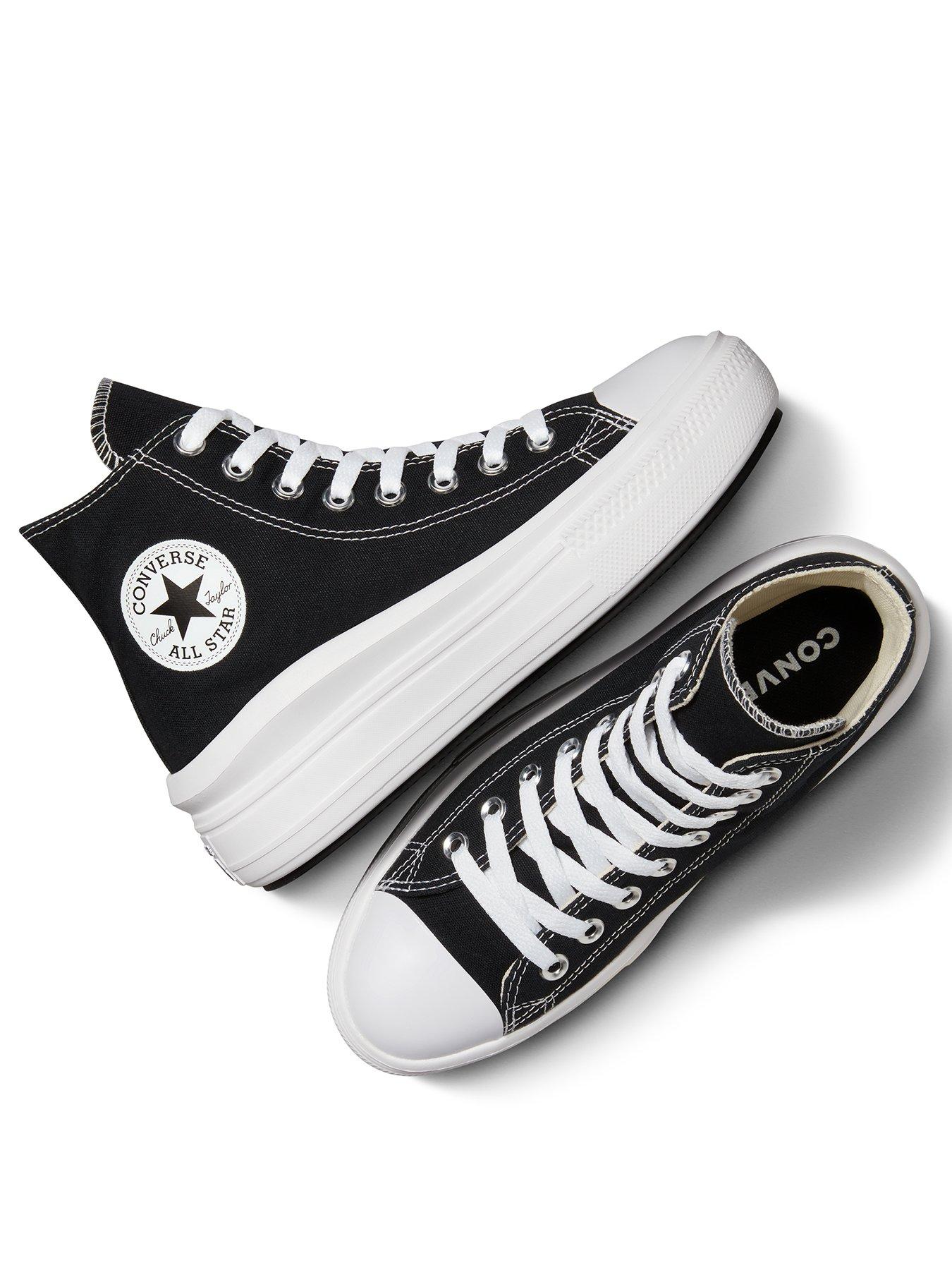 Image 2 of 6 of Converse Womens Move Hi Top Trainers - Black/White