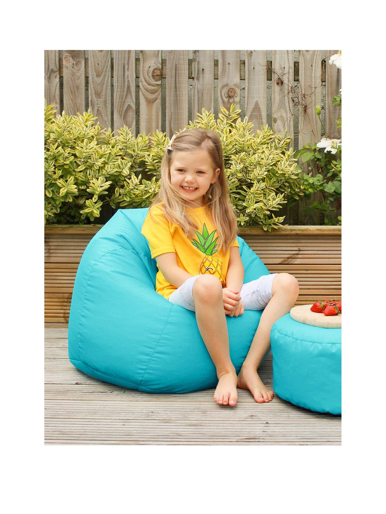 Product photograph of Rucomfy Kids Classic Indoor Outdoor Beanbag - Blue from very.co.uk