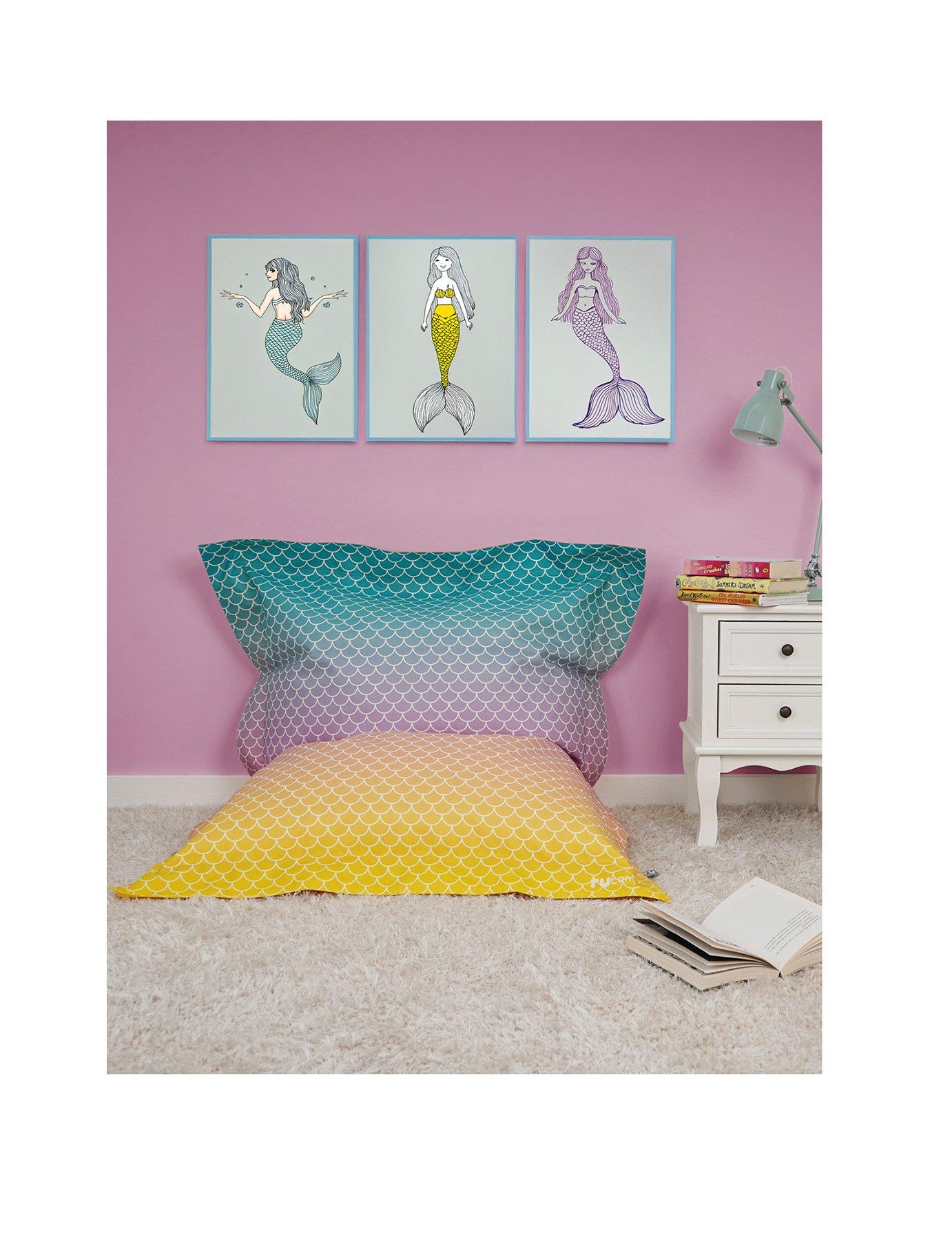 Image 1 of 4 of rucomfy Mermaid Ombre Junior Squarbie Bean Bag
