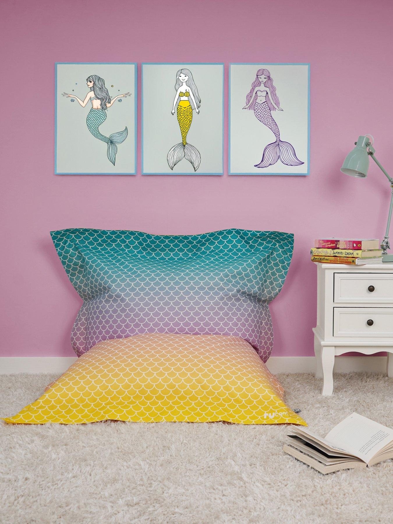 Image 4 of 4 of rucomfy Mermaid Ombre Junior Squarbie Bean Bag