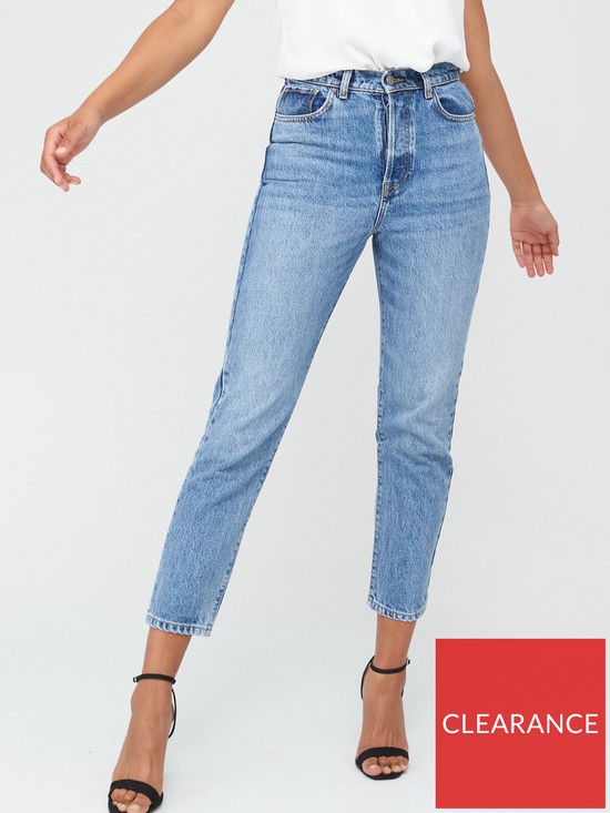 front image of v-by-very-studio-slim-straight-leg-jean-mid-wash