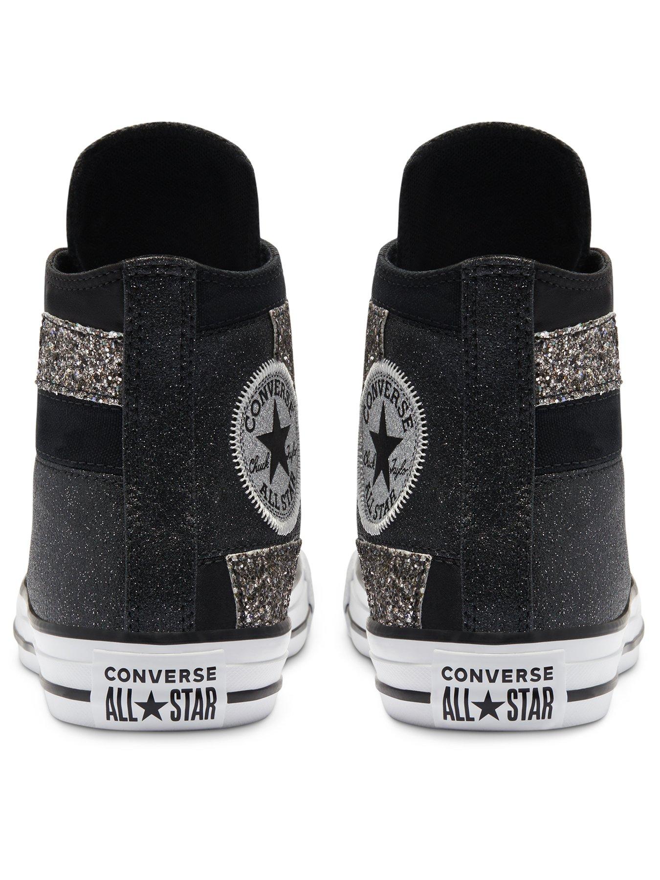 Black glitter hot sale converse uk