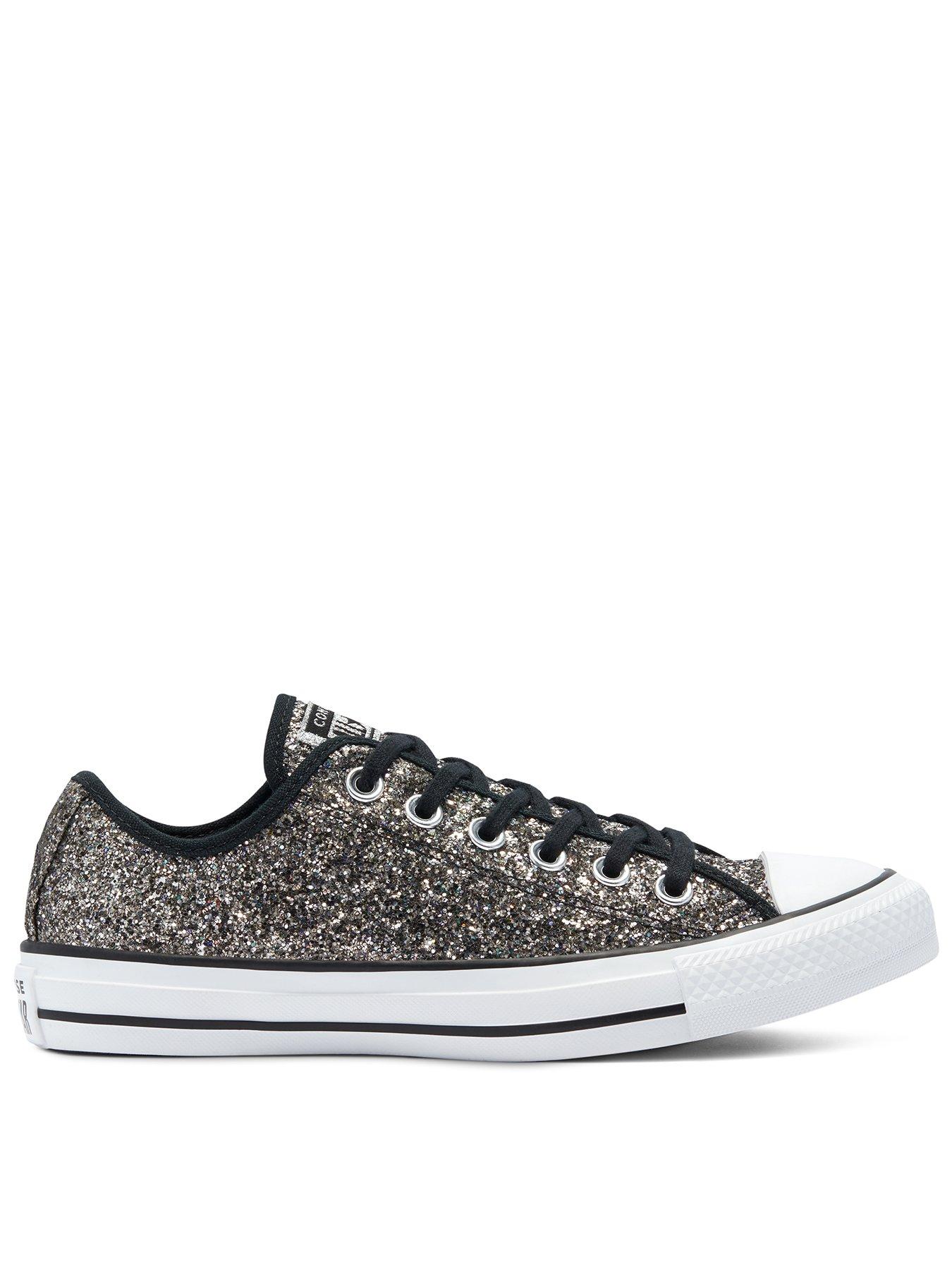 converse glitter ox trainers