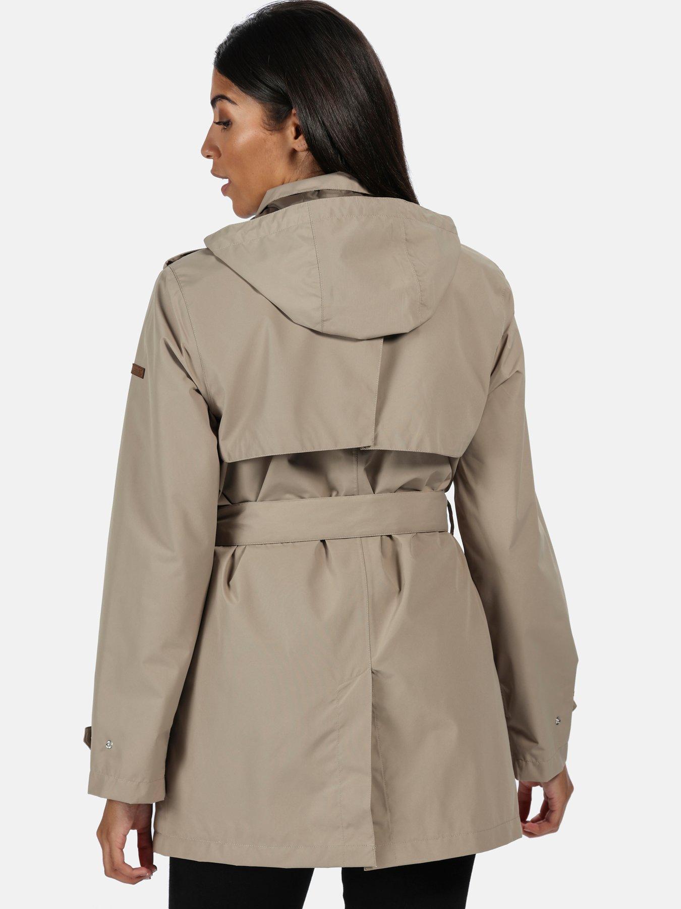 Regatta Garbo Waterproof Trench Coat - Cream | very.co.uk