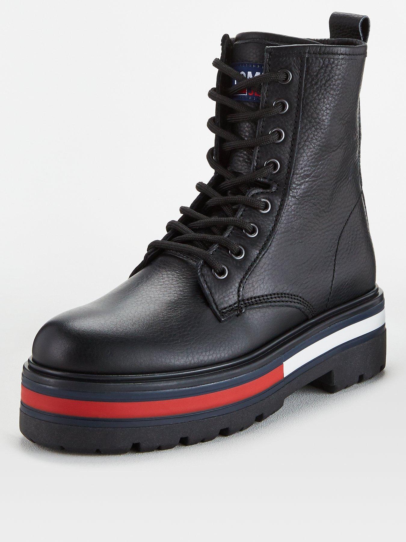 tommy hilfiger lace up ankle boots