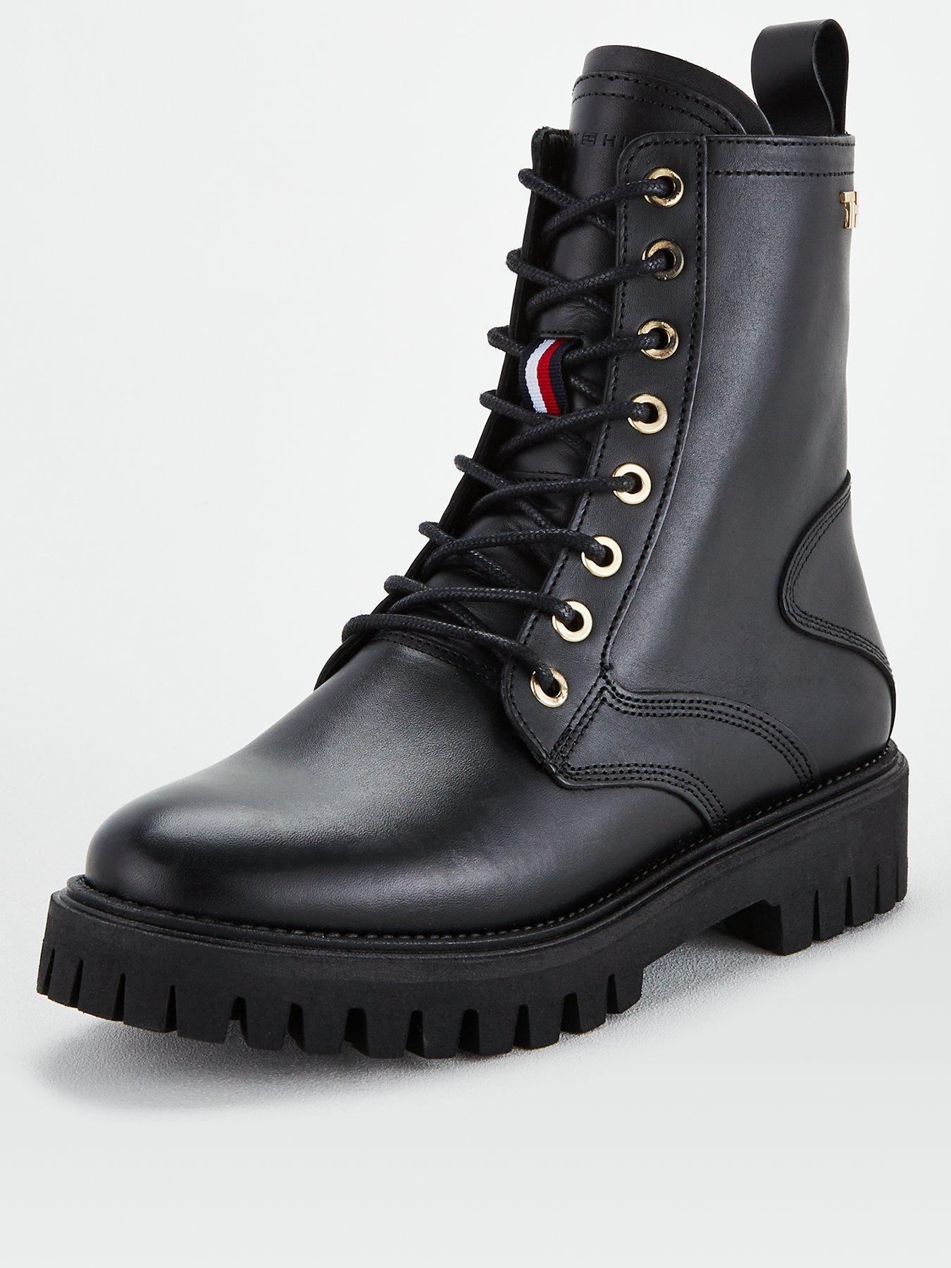 tommy hilfiger biker boots