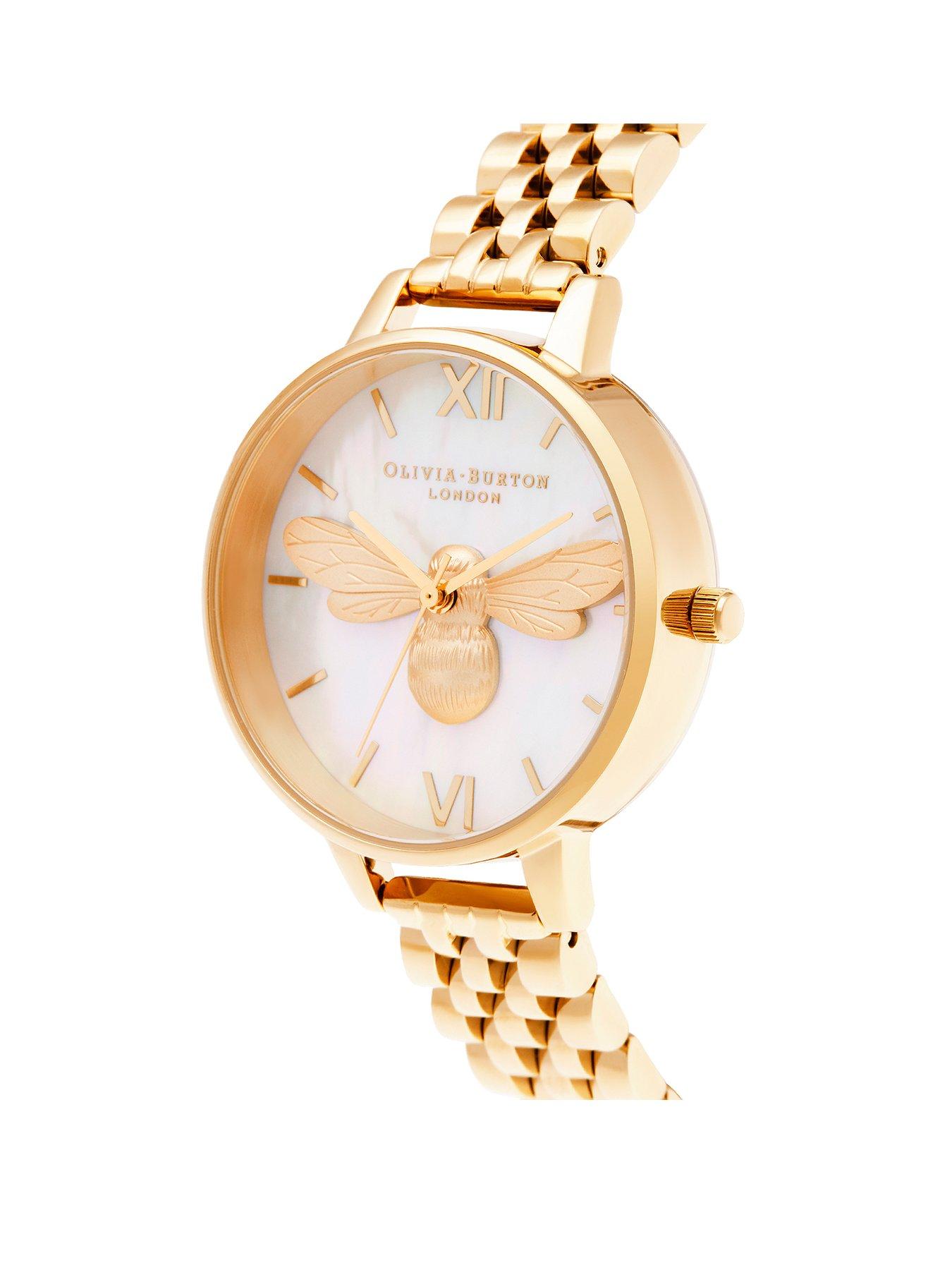 Jewellery & watches Olivia Burton Lucky Bee MOP Demi Dial Gold Bracelet Watch
