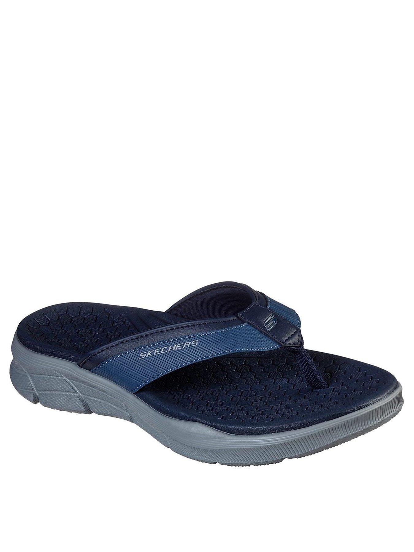 skechers sandals mens navy