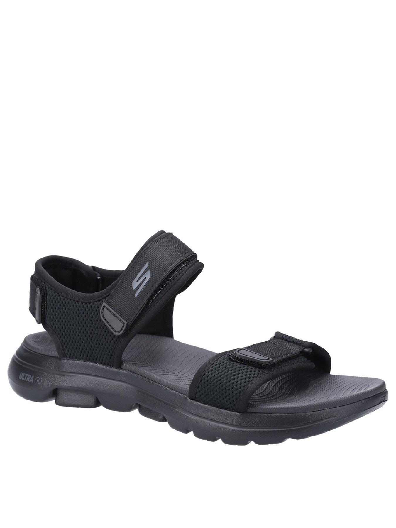 skechers go walk black sandals