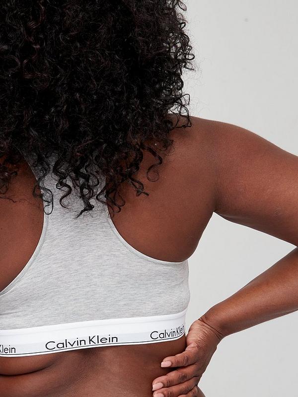 Calvin Klein Plus Modern Cotton Bralette Grey