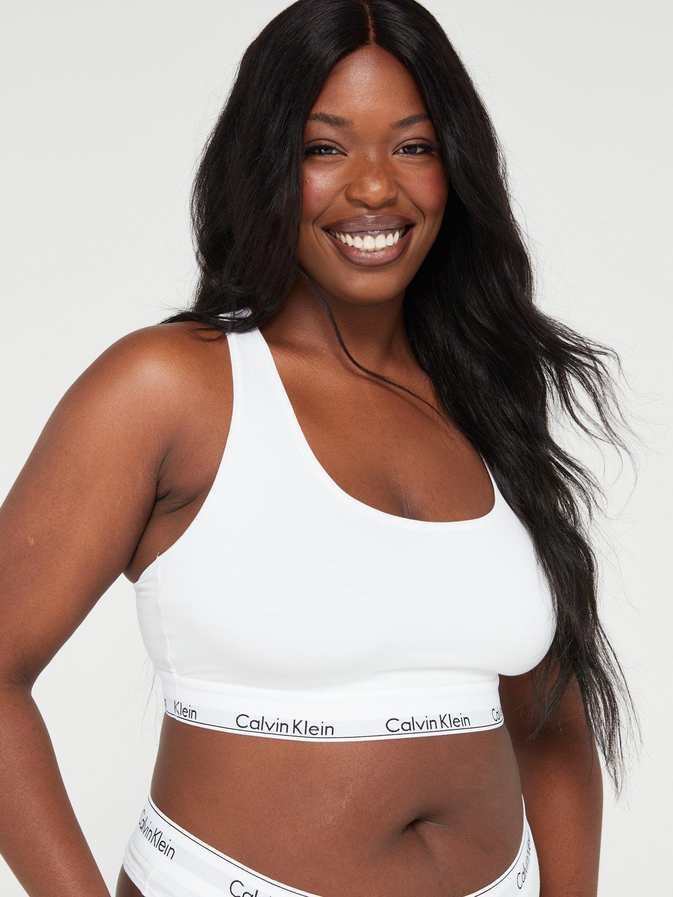 Buy Calvin Klein Modern Cotton Bralette Plus Size from £15.00 (Today) –  Best Deals on