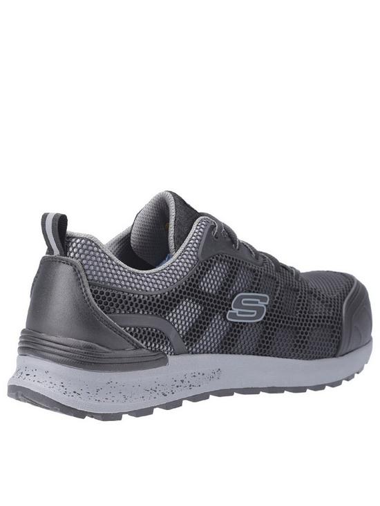 stillFront image of skechers-bulkin-lyndale-workwear-slip-resistant-toe-cap-trainer-black