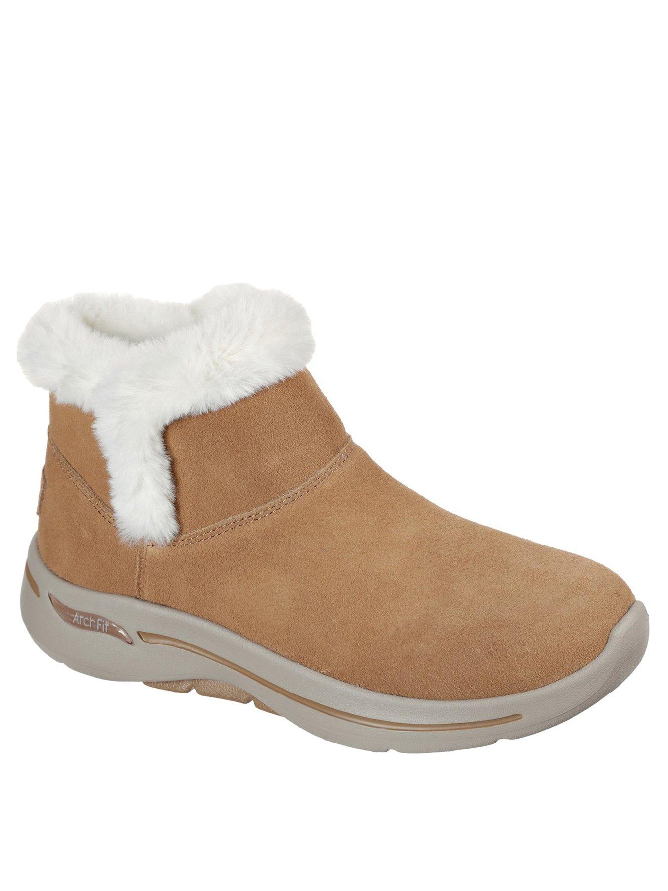 skechers go walk suede ankle boots