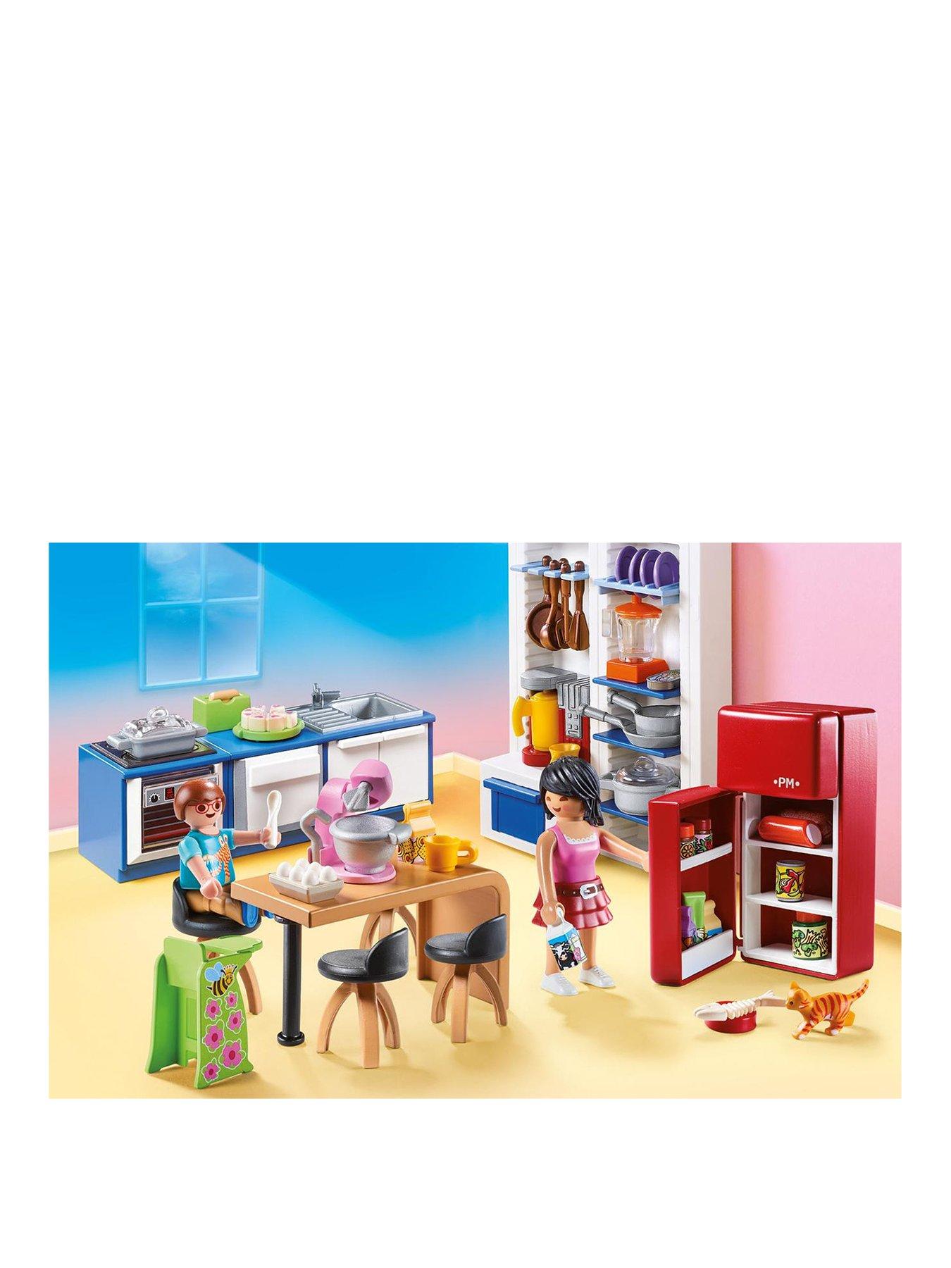 playmobil dollhouse family kitchen