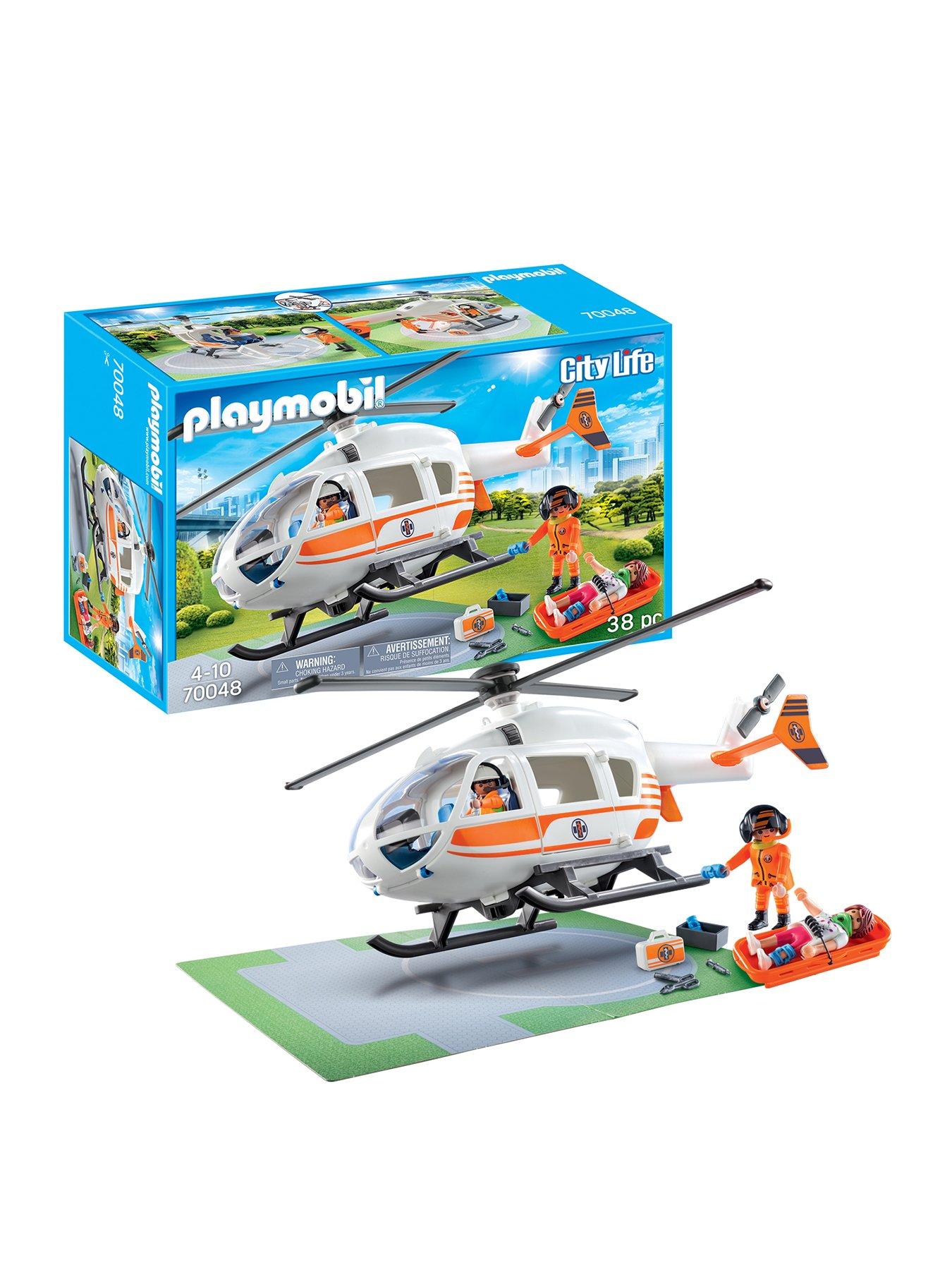 playmobil hospital helicopter