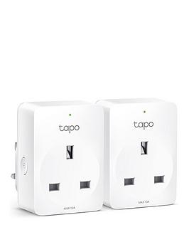 Product photograph of Tp Link Tapo P100 Smart Socket Twin Pack from very.co.uk