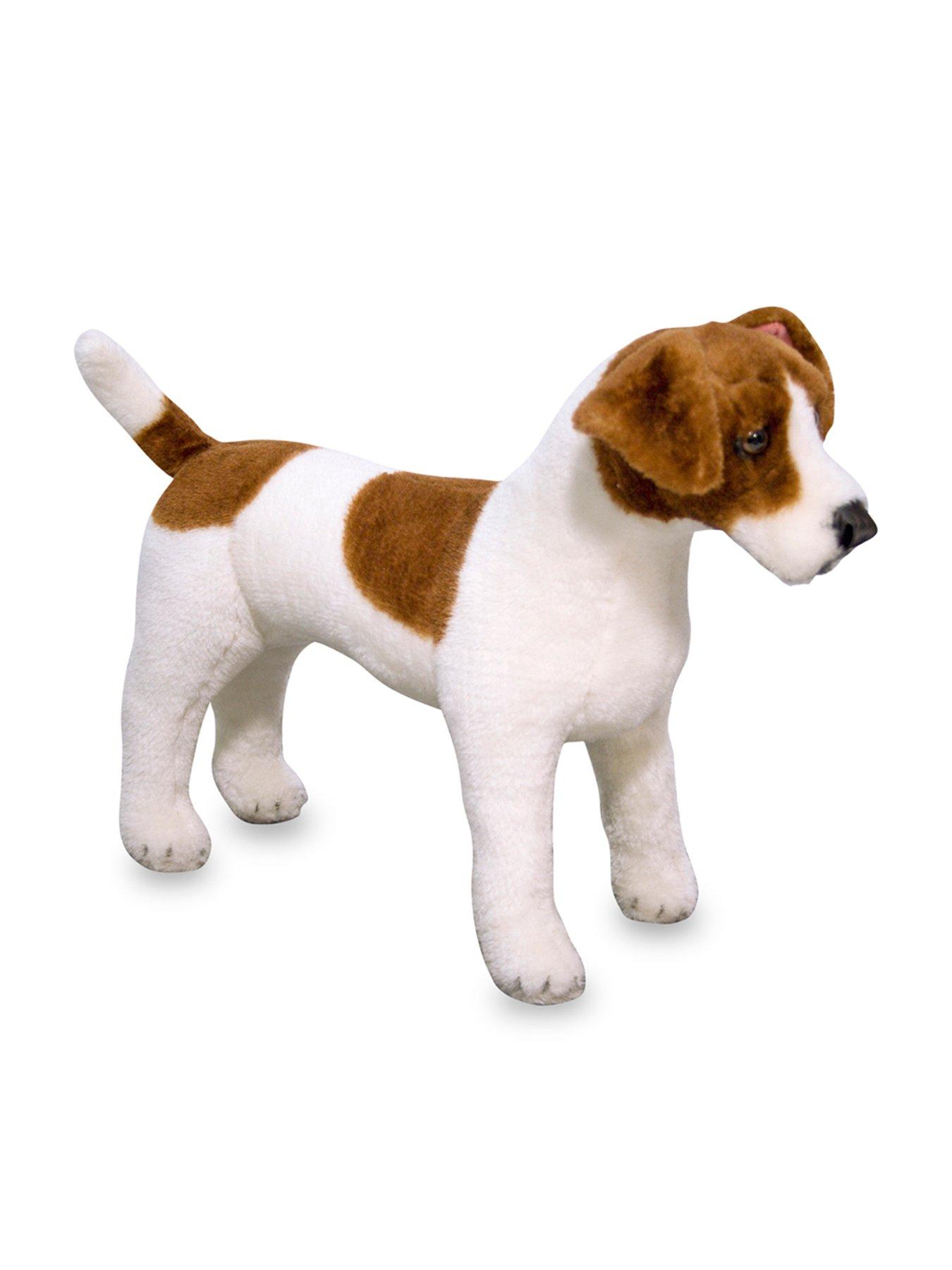 Black and white jack russell stuffed shop animal