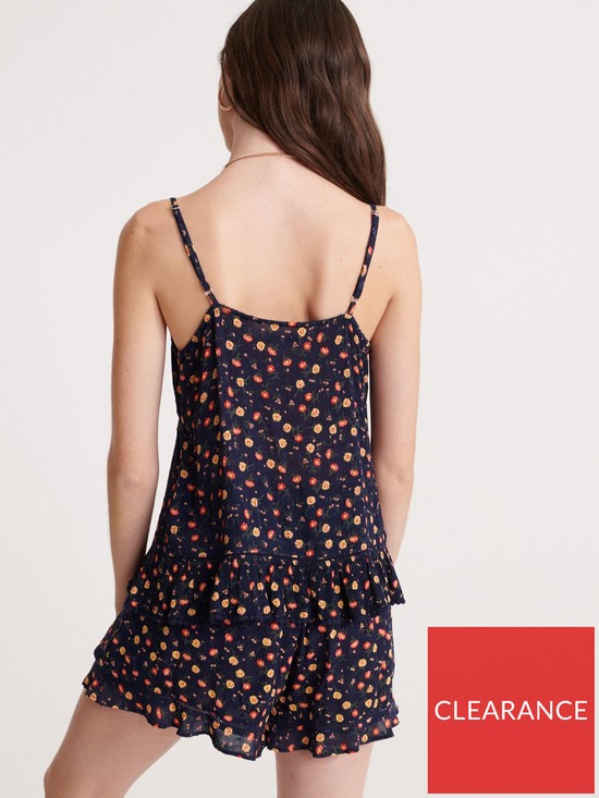 stillFront image of superdry-summer-lace-cami-top-navy