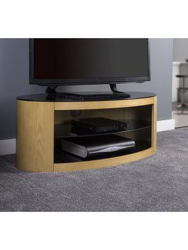 Product photograph of Avf Buckingham Oval Affinity 1100 Tv Stand - Oak Black - Fits Up To 55 Inch Tv from very.co.uk