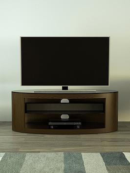Product photograph of Avf Buckingham Oval Affinity 1100 Tv Stand - Walnut Black - Fits Up To 55 Inch Tv from very.co.uk