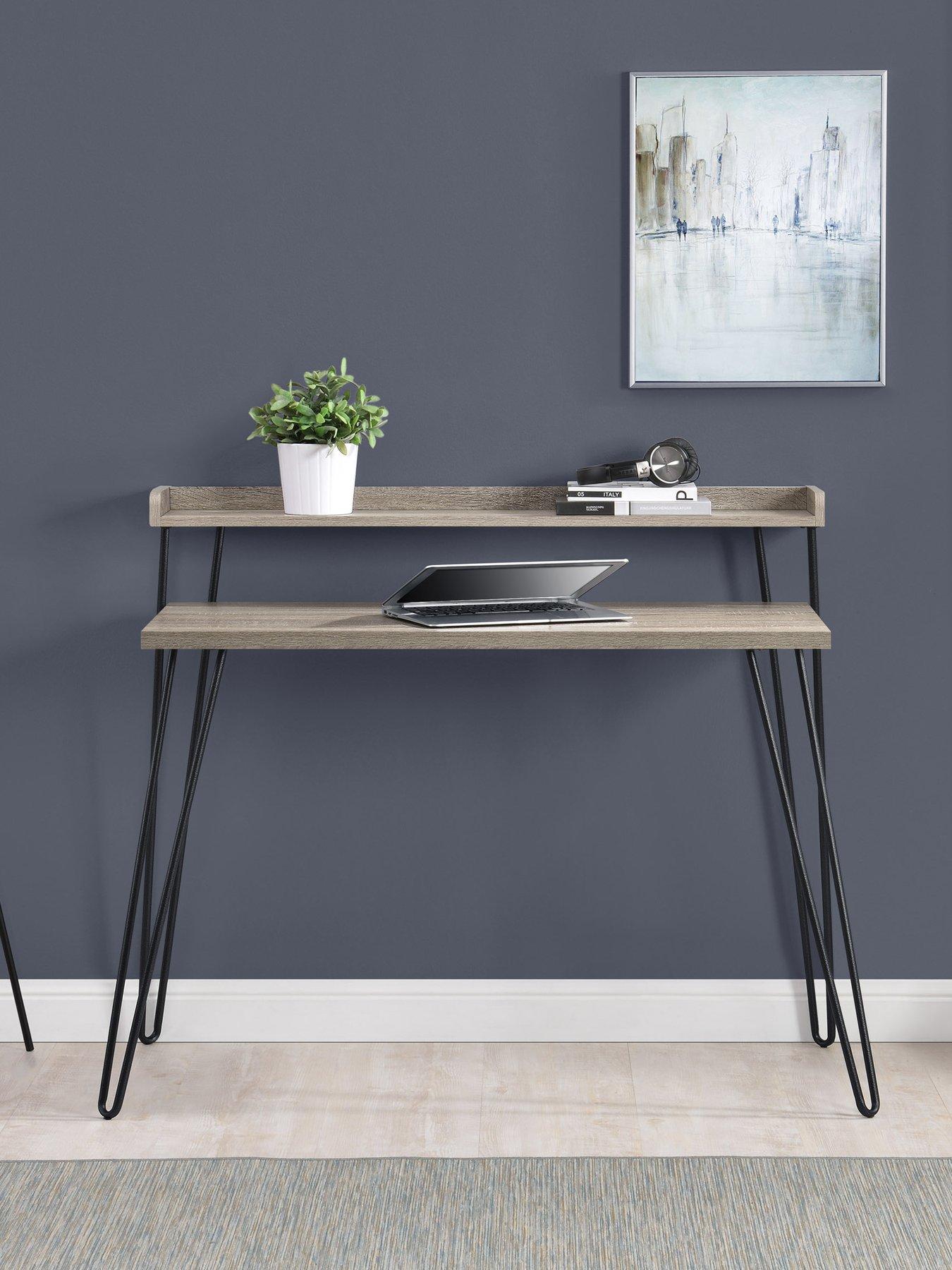 undefined Haven Retro Desk - Grey Oak