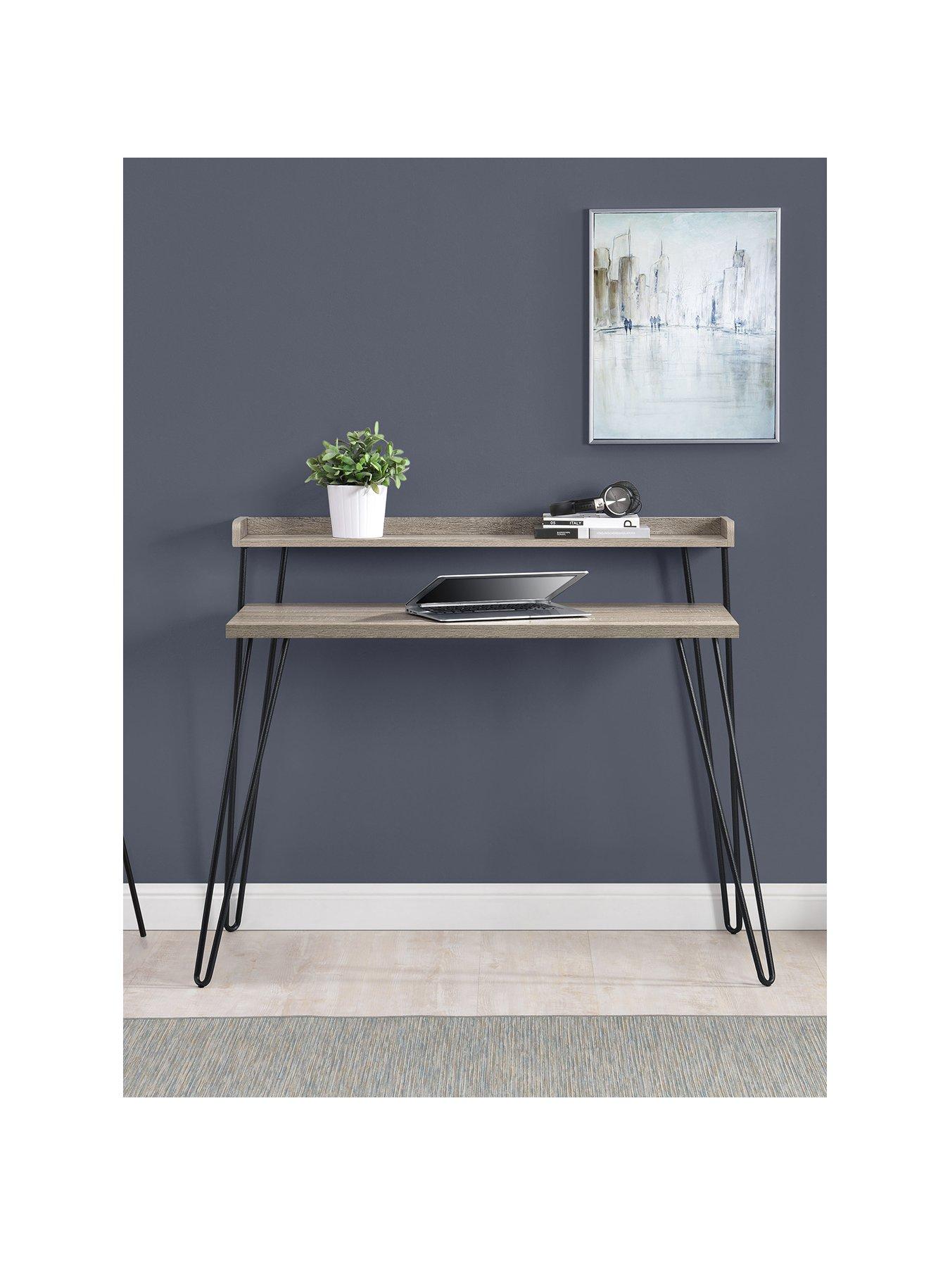 Ameriwood home retro desk with outlet riser